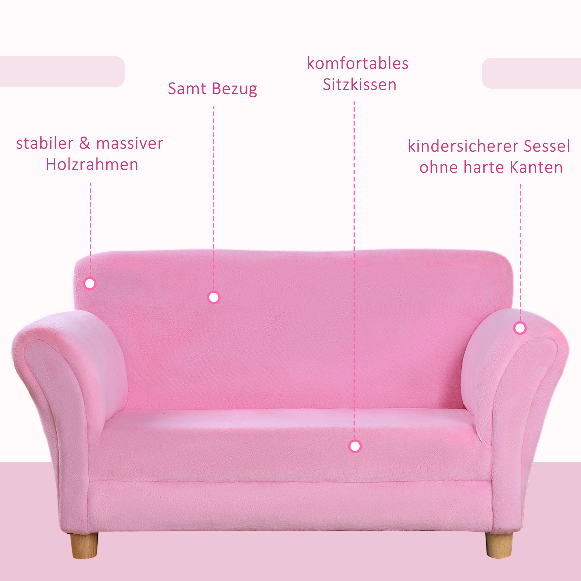 Kindersofa Kindersessel Sofa Couch Kinder Stuhl Kinderzimmer Softsofa Doppelsofa Einzelsofa(Erdbeersofa)