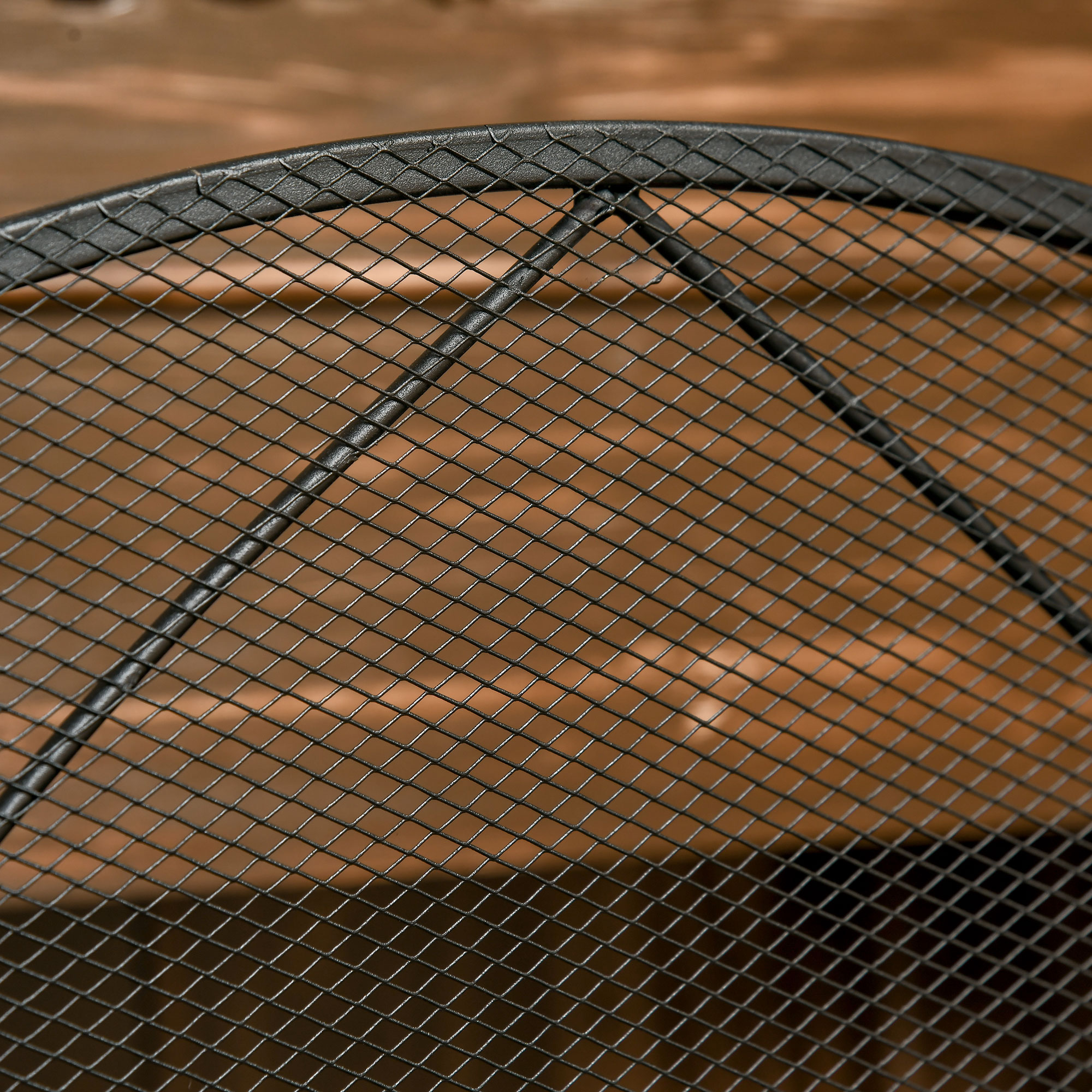 Funkenschutz für Kamine, dreifach faltbar, Metallstruktur, Beschichtung, 108x2x76 cm, Schwarz