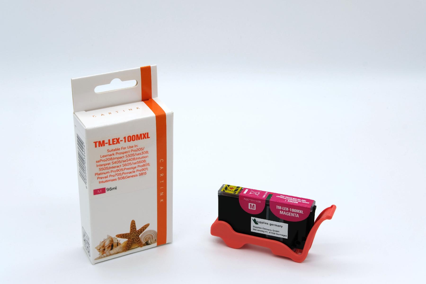 LEX100MXL Refill Tinte magenta Lexmark / 14N1094E / 9,6ml LEX100MXL Refill Tinte magenta Lexmark / 14N1094E / 9,6ml
