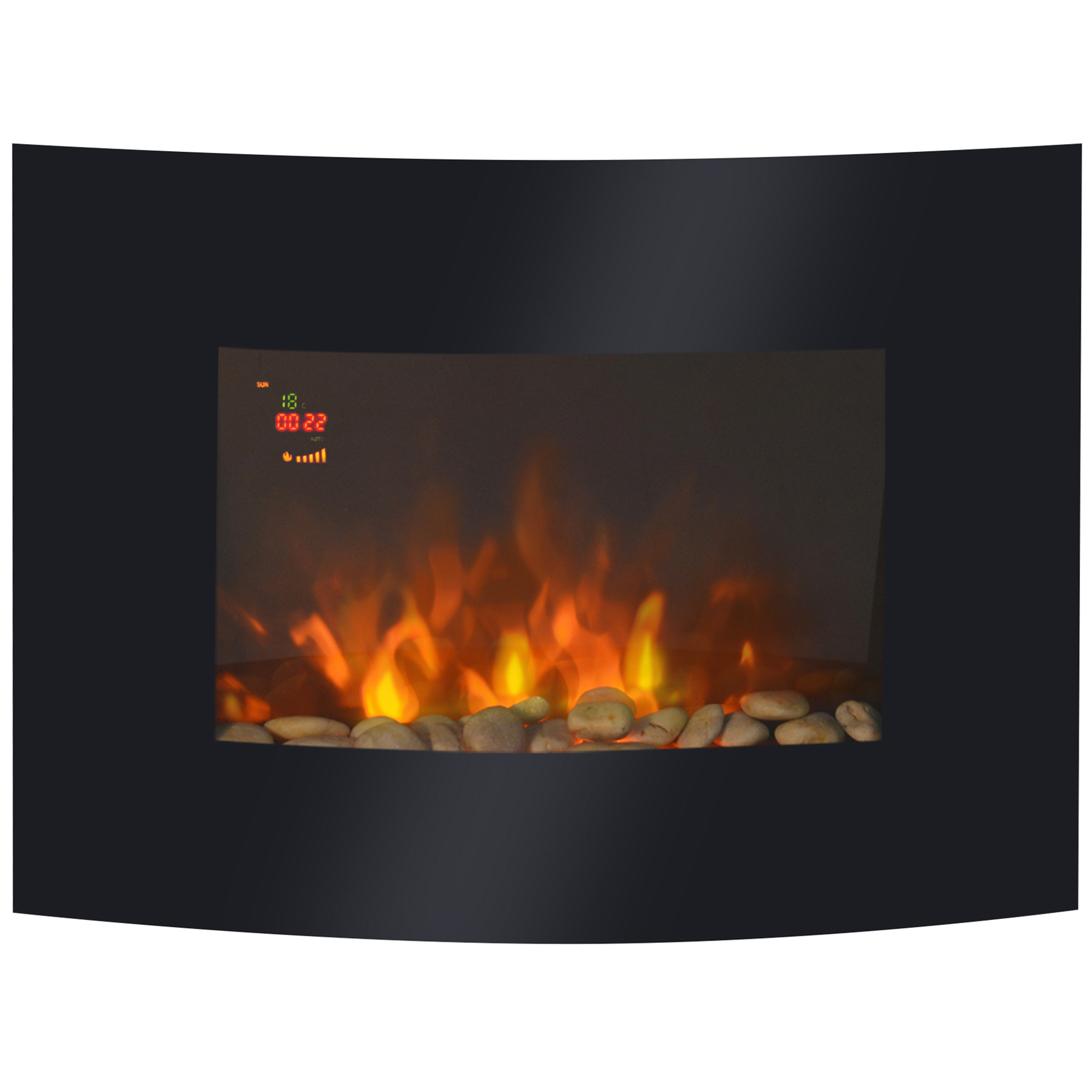 Elektrokamin Kamin Kaminofen Elektrischer Wandkamin 65 x 11,4 x 52cm