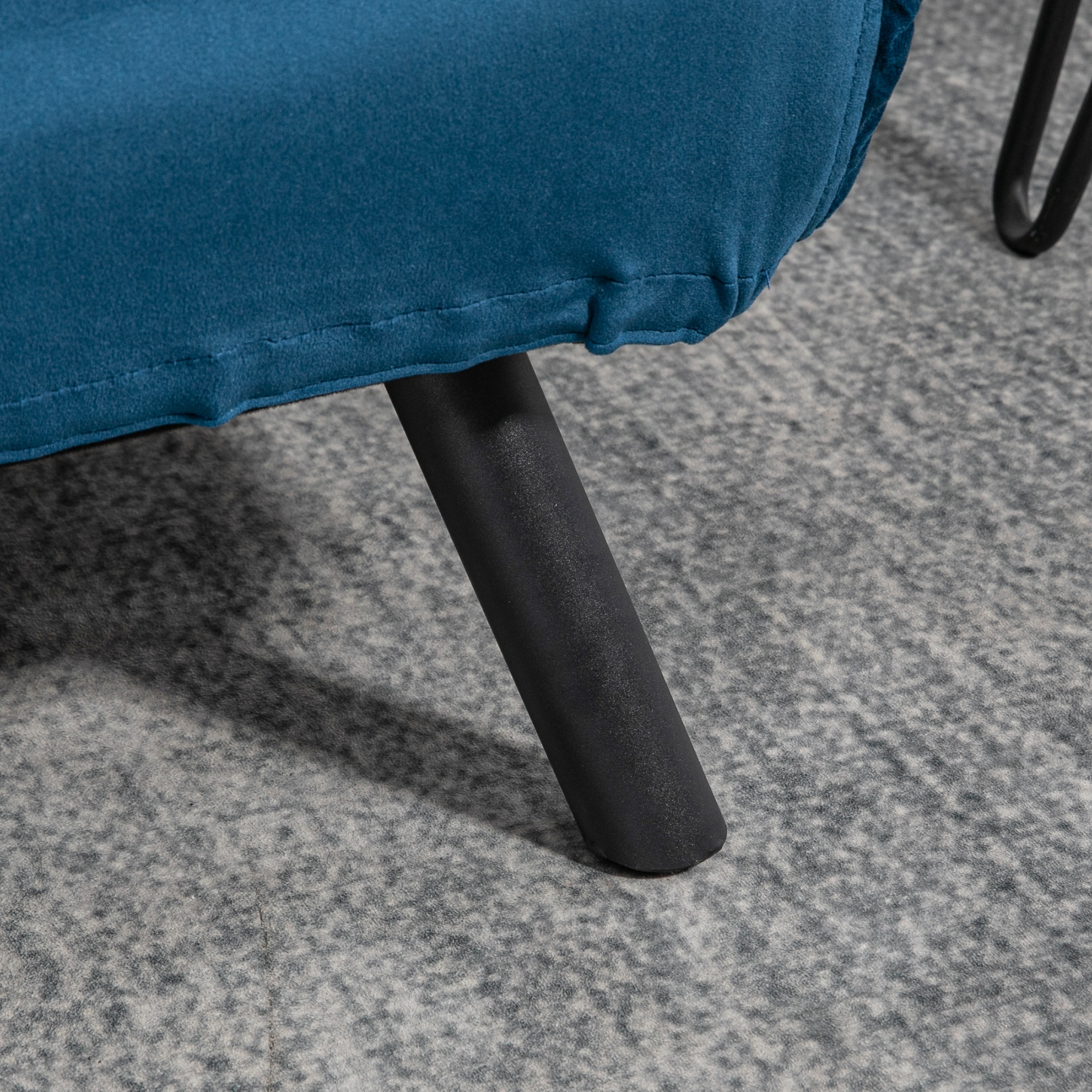 Schlafsofa 2er-Sofa Samtsofa, Schlaffunktion, inkl. 2 Kissen, Samtoptik, Natur + Blau