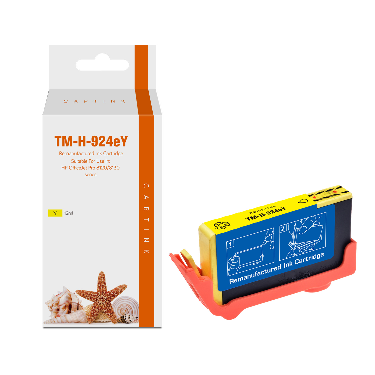 924eY Refill Tinte yellow für HP / 4K0U9NE / 800 Seiten