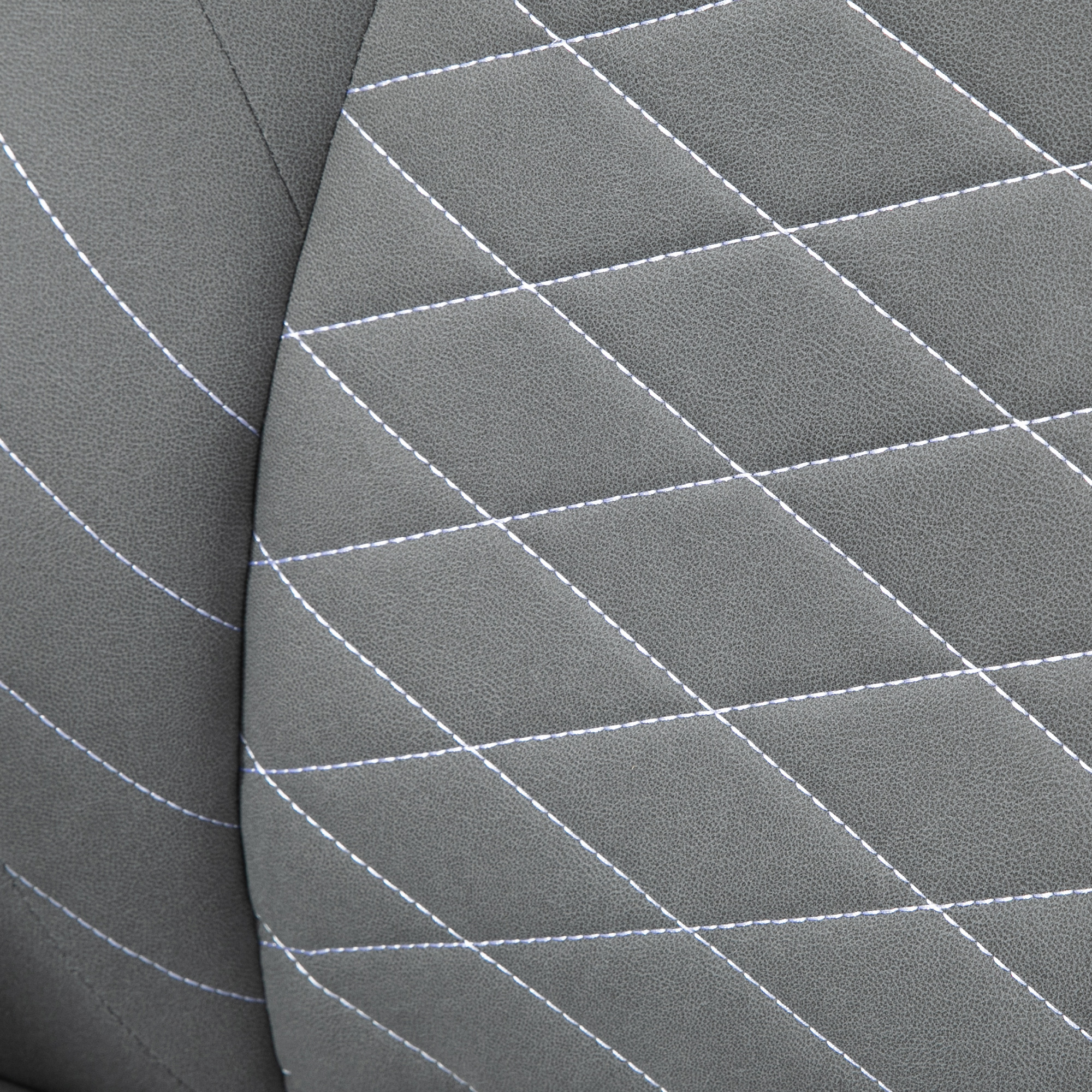 Bürostuhl mit Rückenlehne, höhenverstellbar, klappbare Armlehnen, Wippfunktion, Hellgrau