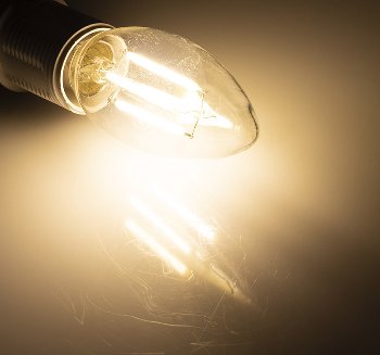 LED Kerzenlampe E14 "Filament K4", 3000k, 400lm, 230V/4W, warmweiß