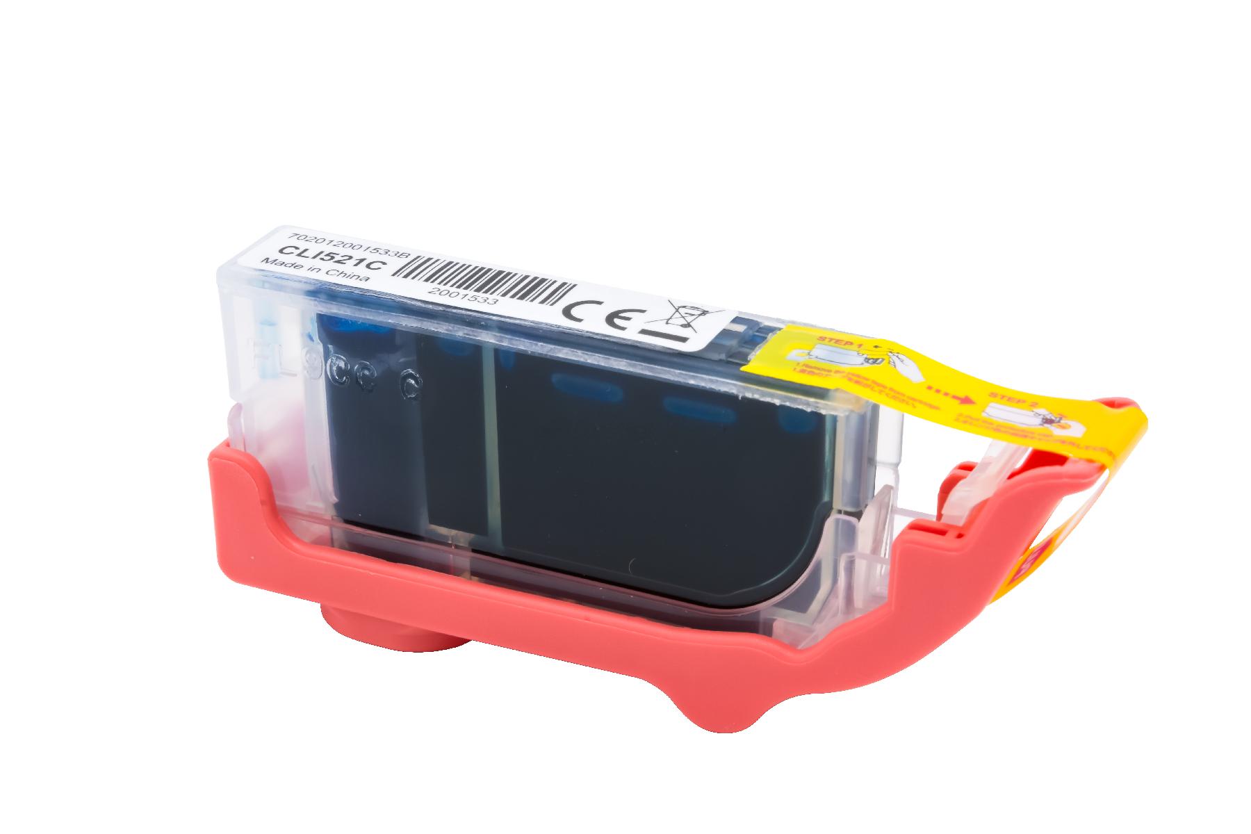 CLI521C alternativ Tinte Cyan für Canon / 2934B001 / 10ml / mit Chip
