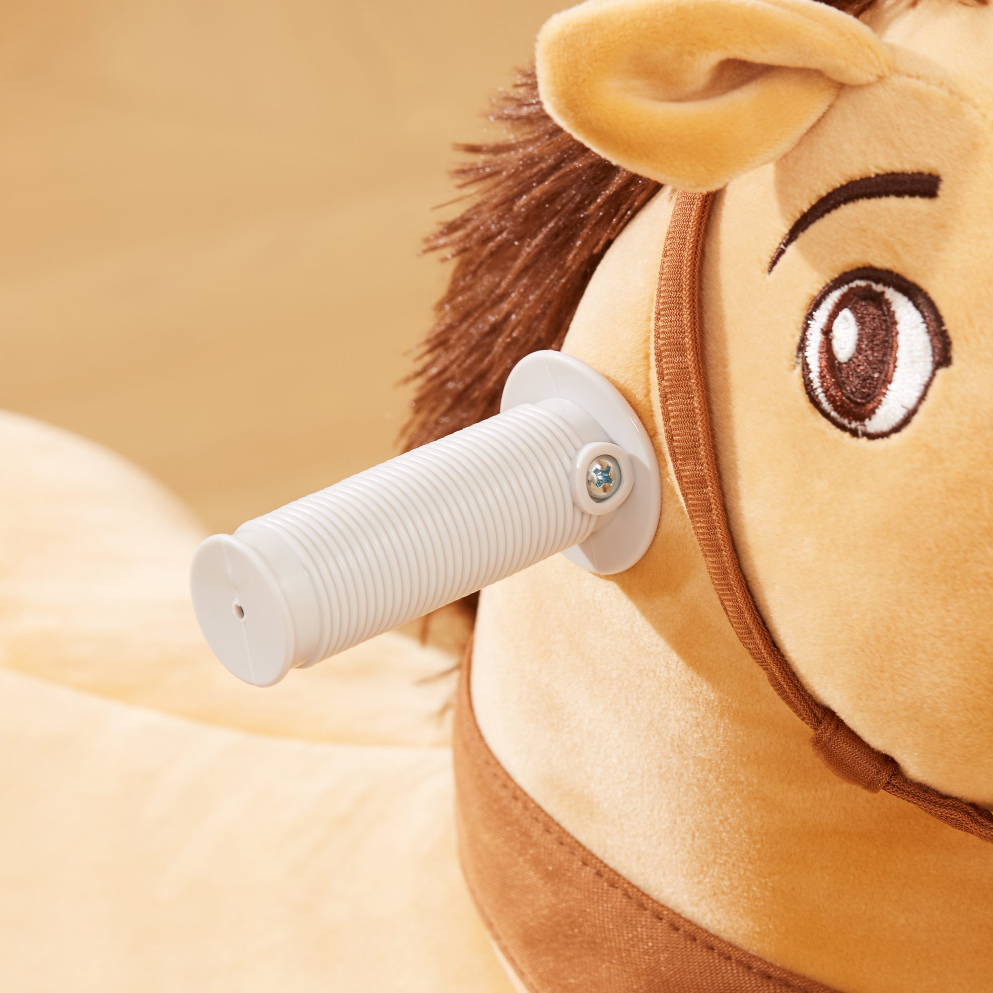 6V Elektrisches Reitpferd für Kinder, Batteriebetrieb, Mit Musikfunktion und Vorwärtsbewegung, 18-36 Monate, Braun