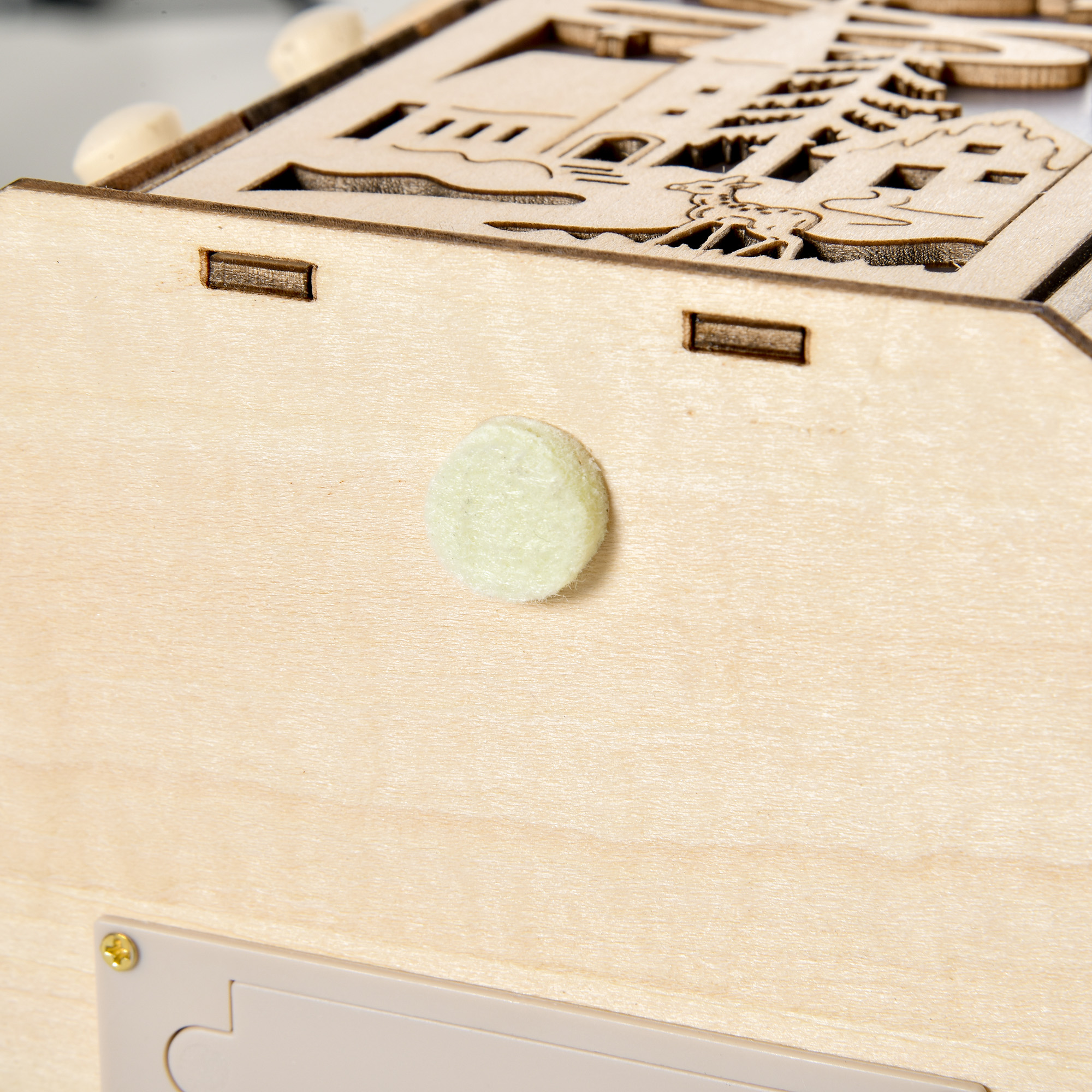 Adventskalender Adventskalenderbox Weihnachtsdekoration, LED-Lichter, 24 Schubladen, Natur