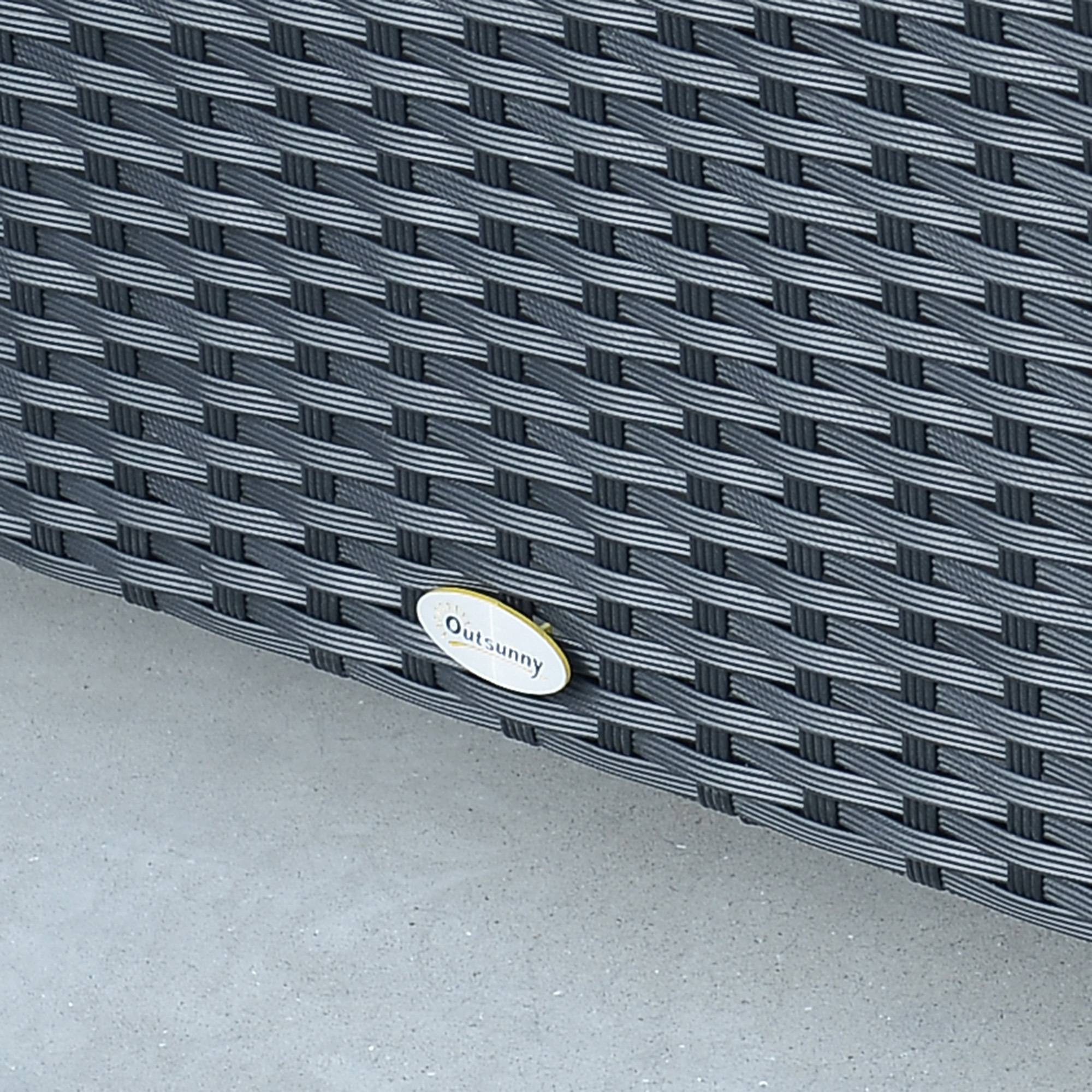 Garten Beistelltisch Couchtisch Gartentisch Balkontisch Polyrattan Schwarz 85 x 50 x 39 cm