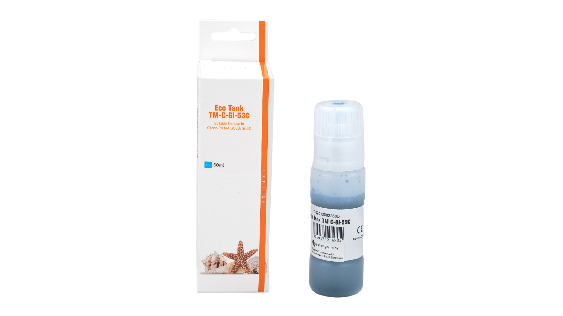 GI53C Eco Tank Nachfüllflasche cyan für Canon / 4673C001 / 60ml