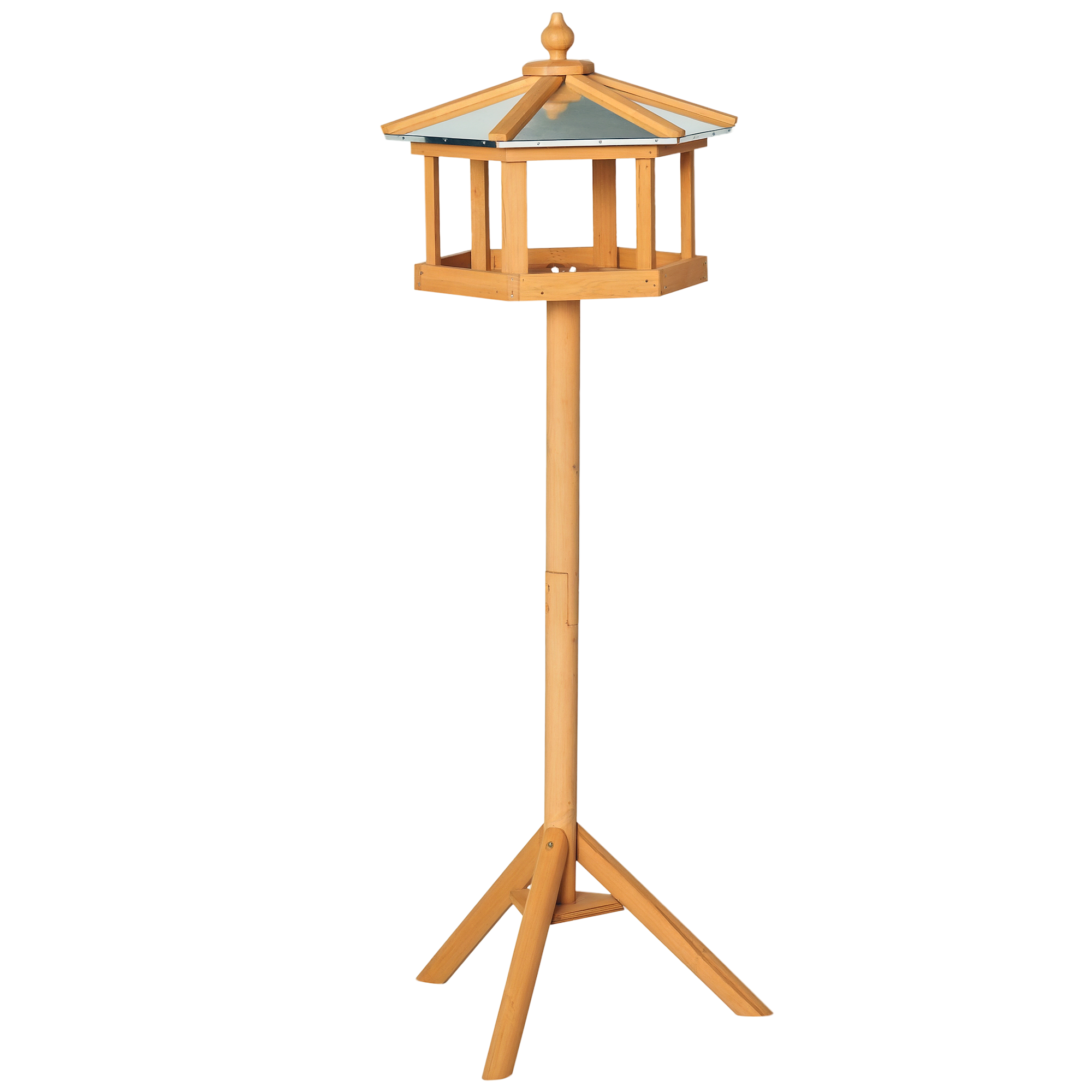 Vogelhaus mit Ständer wetterfestes Vogelfutterhaus mit wetterfestem Zinkdach Futterhaus aus Holz für Wildvögel 40 x 40 x 113 cm Gelb Vogelhaus mit Ständer wetterfestes Vogelfutterhaus mit wetterfestem Zinkdach Futterhaus aus Holz für Wildvögel 40 x 40 x 113 cm Gelb