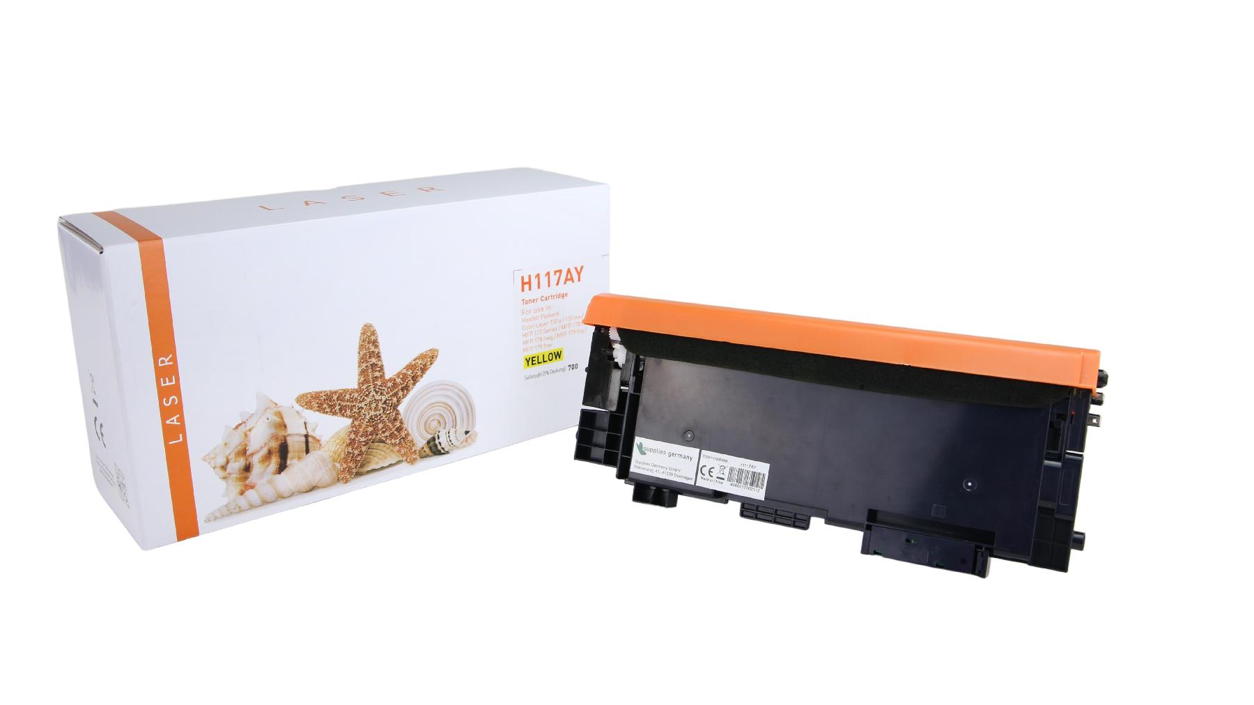 117AY alternativ Toner yellow HP / W2072A / 700 Seiten 117AY alternativ Toner yellow HP / W2072A / 700 Seiten