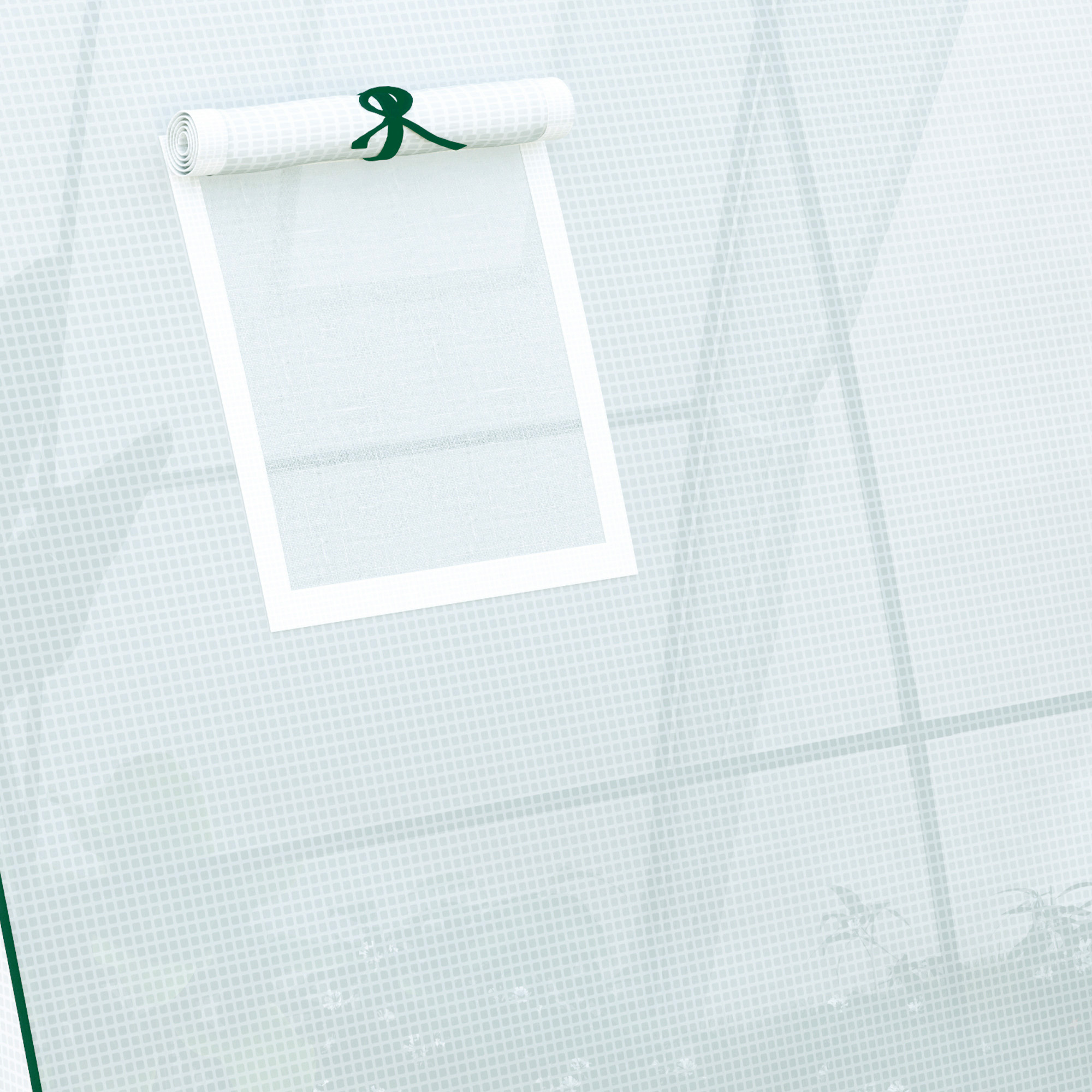 Bogen-Gewächshaus mit Sandsäcken und Kunststoff-Abdeckung, 2 Rolltüren, Netzfenster, tragbar, 1,8 x 1,8 x 2 m, Weiß