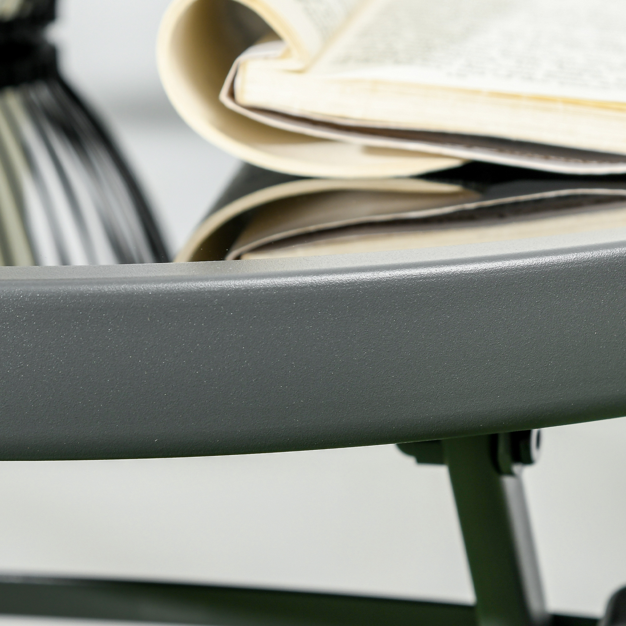 Outdoor-Bistro-Möbel-Set Garten-Bistro-Garnitur Klappbares Bistro-Set, 53,5 cm x 64 cm x 93 cm, Hellgrau