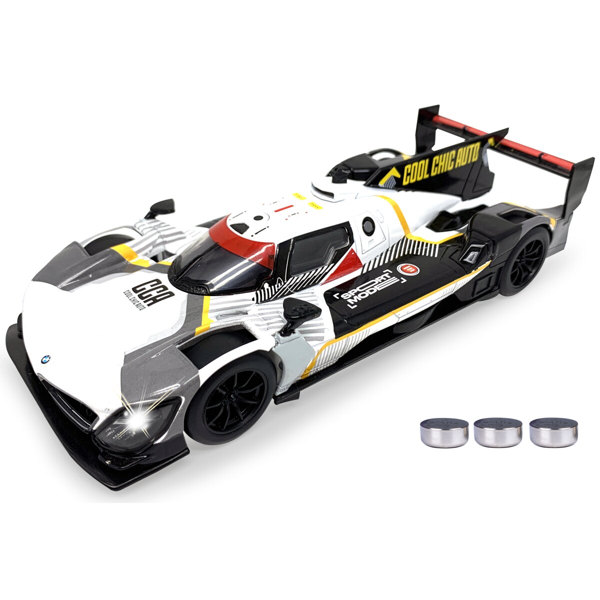 BMW M Hybrid V8 Diecast 1:24 grau inkl. Knopfzellen