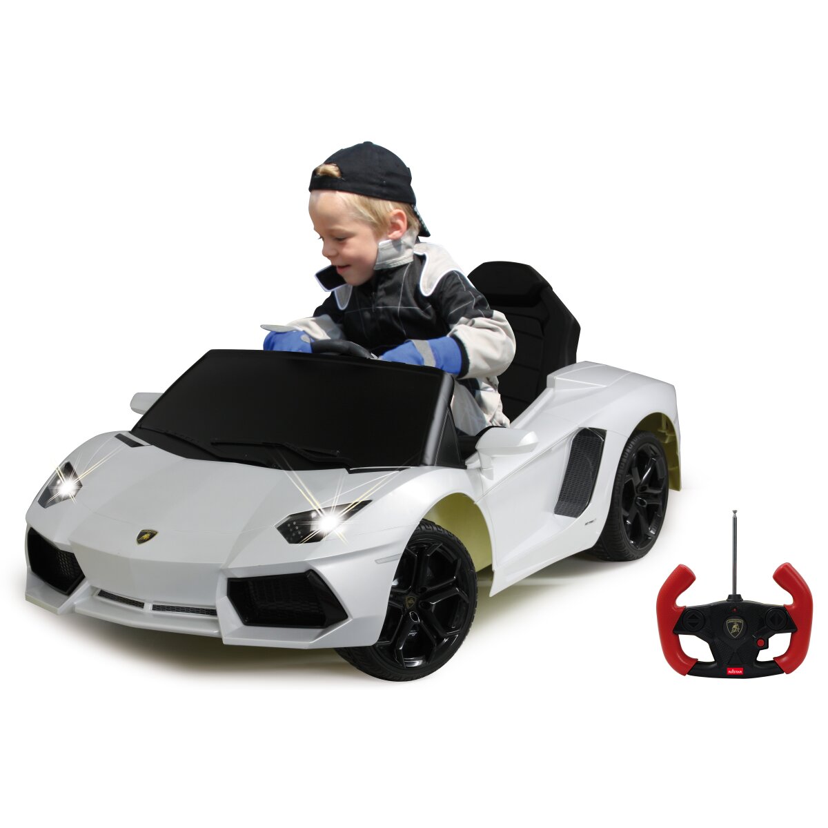 Ride-on Lamborghini Aventador weiss 40MHz 6V Elektro-Kinderfahrzeug Lamborghini Aventador weiss 40MHz 6V