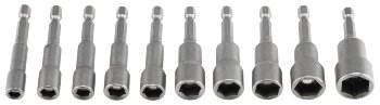 Bitsatz Steckschlüssel MAGNETIC 10-tlg., 6, 7, 8, 9, 10, 11, 12, 13, 14, 15mm