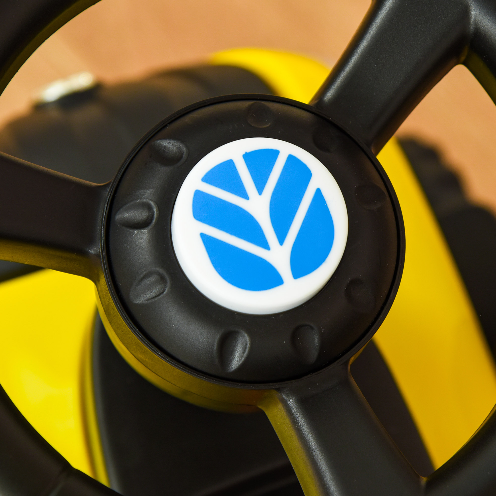 Rutsch-Traktor mit Anhänger, Hupe, Sandspielzeug, ab 1 Jahr, Kunststoff+Metall, gelb, 91 x 29 x 44cm