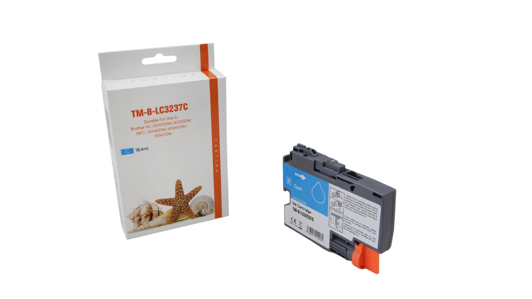 LC3237C alternativ Seestern Tinte cyan für Brother / LC3237C / 1.500 Seiten