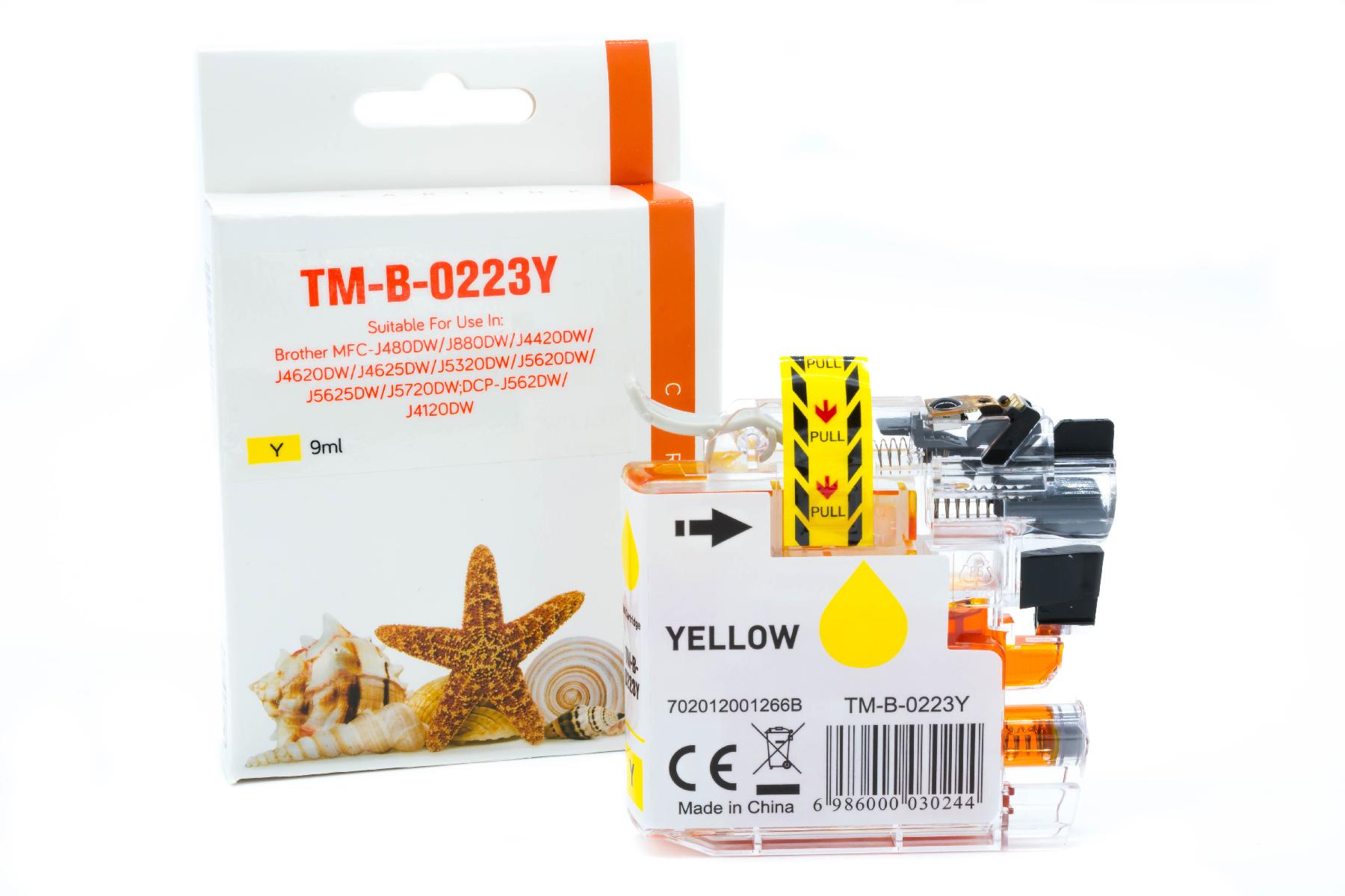 LC223Y alternativ Seestern Tinte yellow für Brother / LC223Y / 9ml