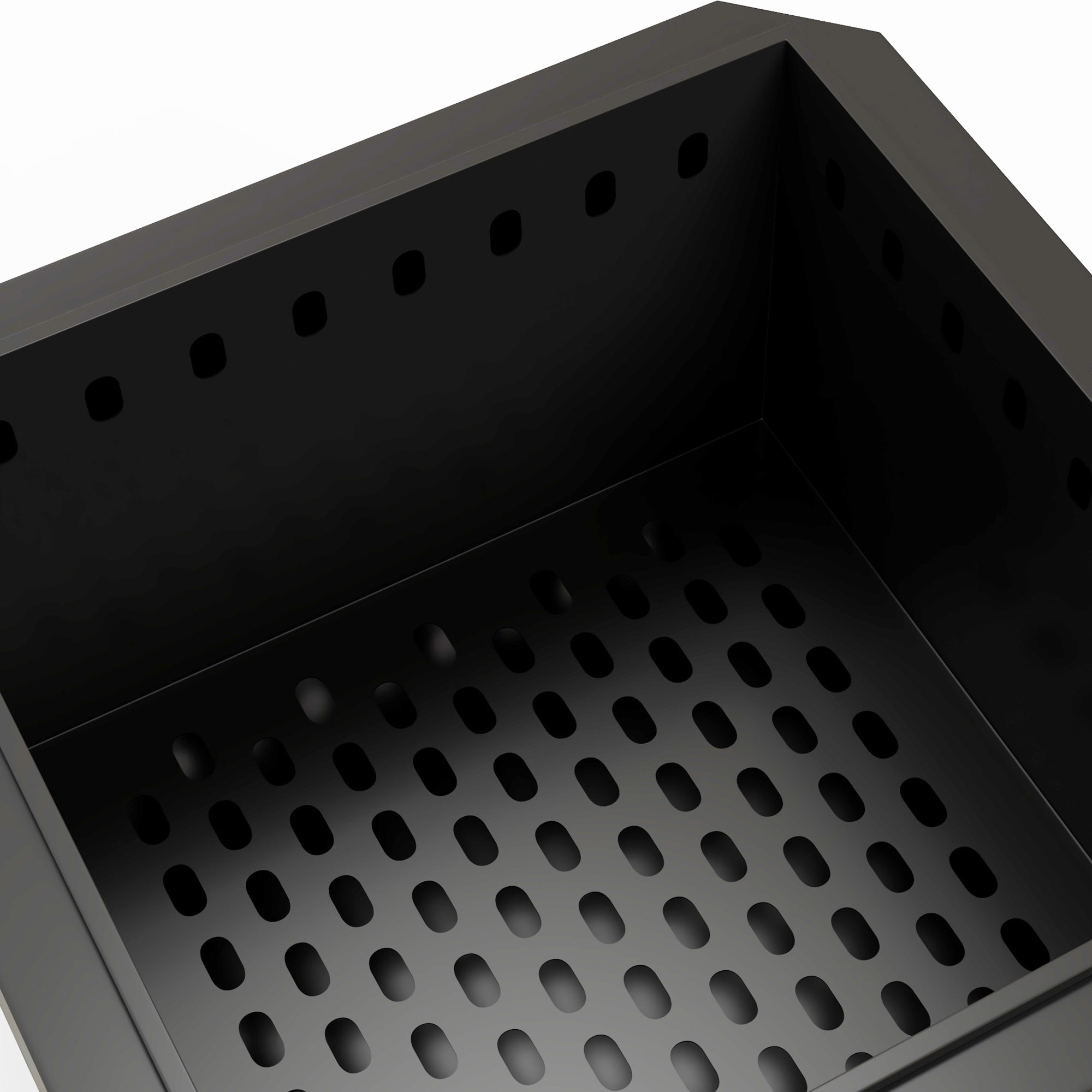 Feuerschale Feuerstelle, inkl. Schürhaken, 48 x 48 x 41 cm, Schwarz