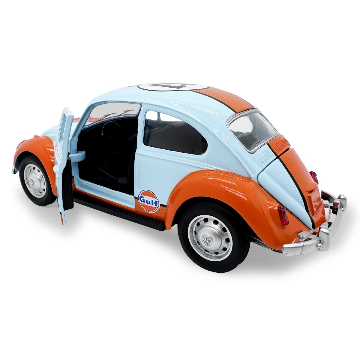 Volkwagen Classical Beetle 1967 Diecast 1:28 hellblau inkl. Knopfzellen