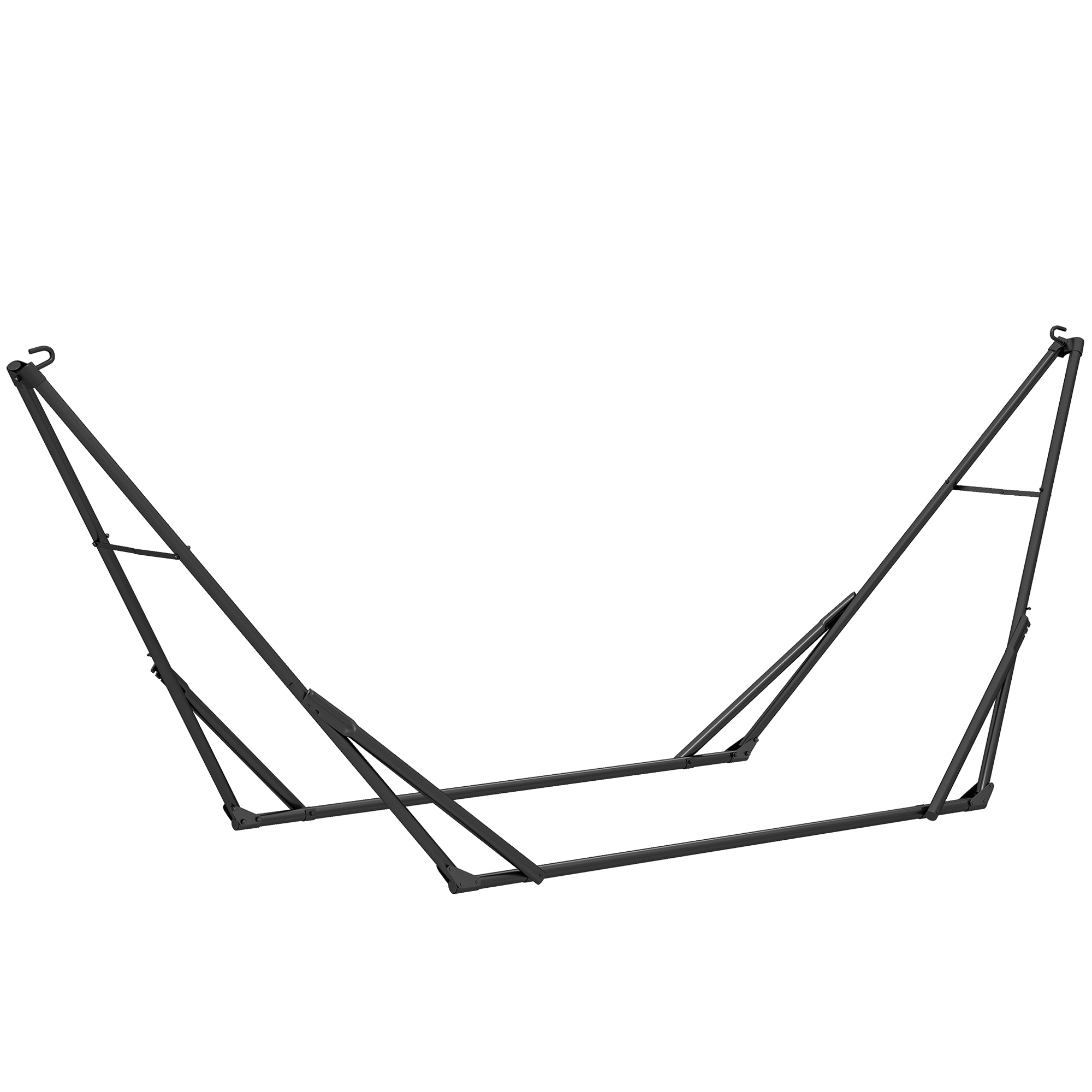 Hängemattengestell für Hängematte verstellbar klappbar tragbar Hängemattenständer mit Tragetasche 290x78x100 cm Schwarz