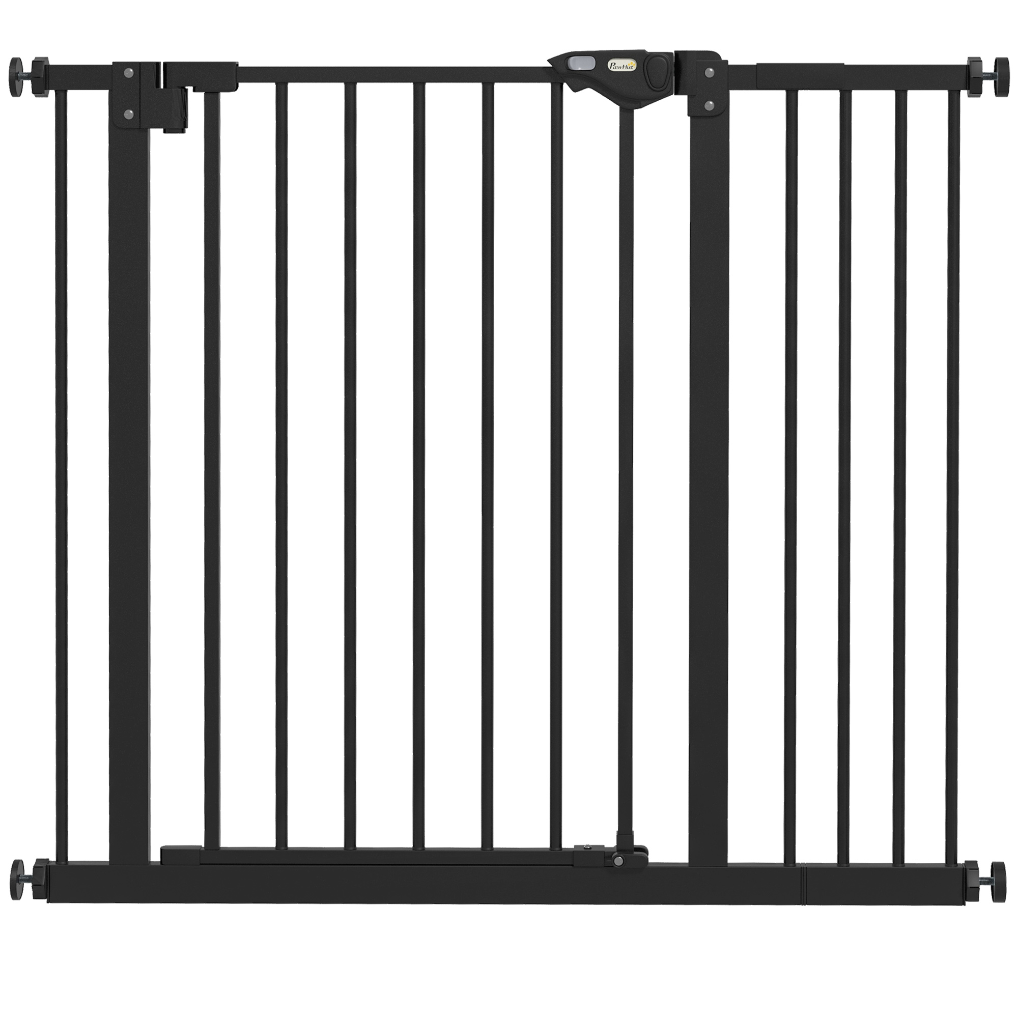 Türschutzgitter für Hunde, Absperrgitter, Schutzgitter für Haustiere, Metall, Kunststoff, ,74-80/87-94 cm, Schwarz