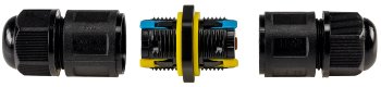 Kabelverbinder 3-polig, IP68, 450V/24A / Klemmanschluss, für Kabel Ø 6-11mm