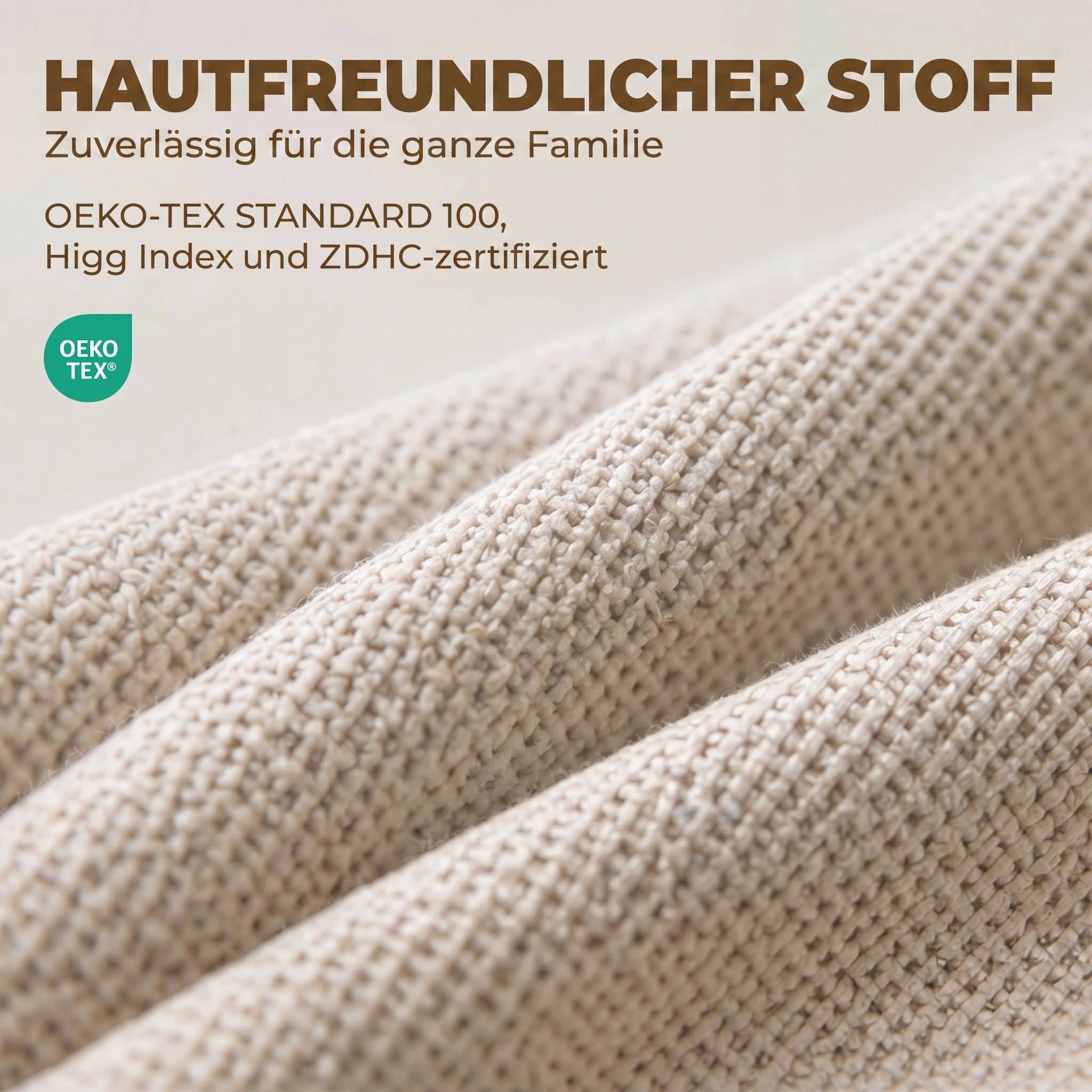 Esszimmerstühle im 2er-Set, moderne Leinen-Polsterstühle mit gepolstertem Sitz und Rückenlehne, Beine aus Kautschukholz