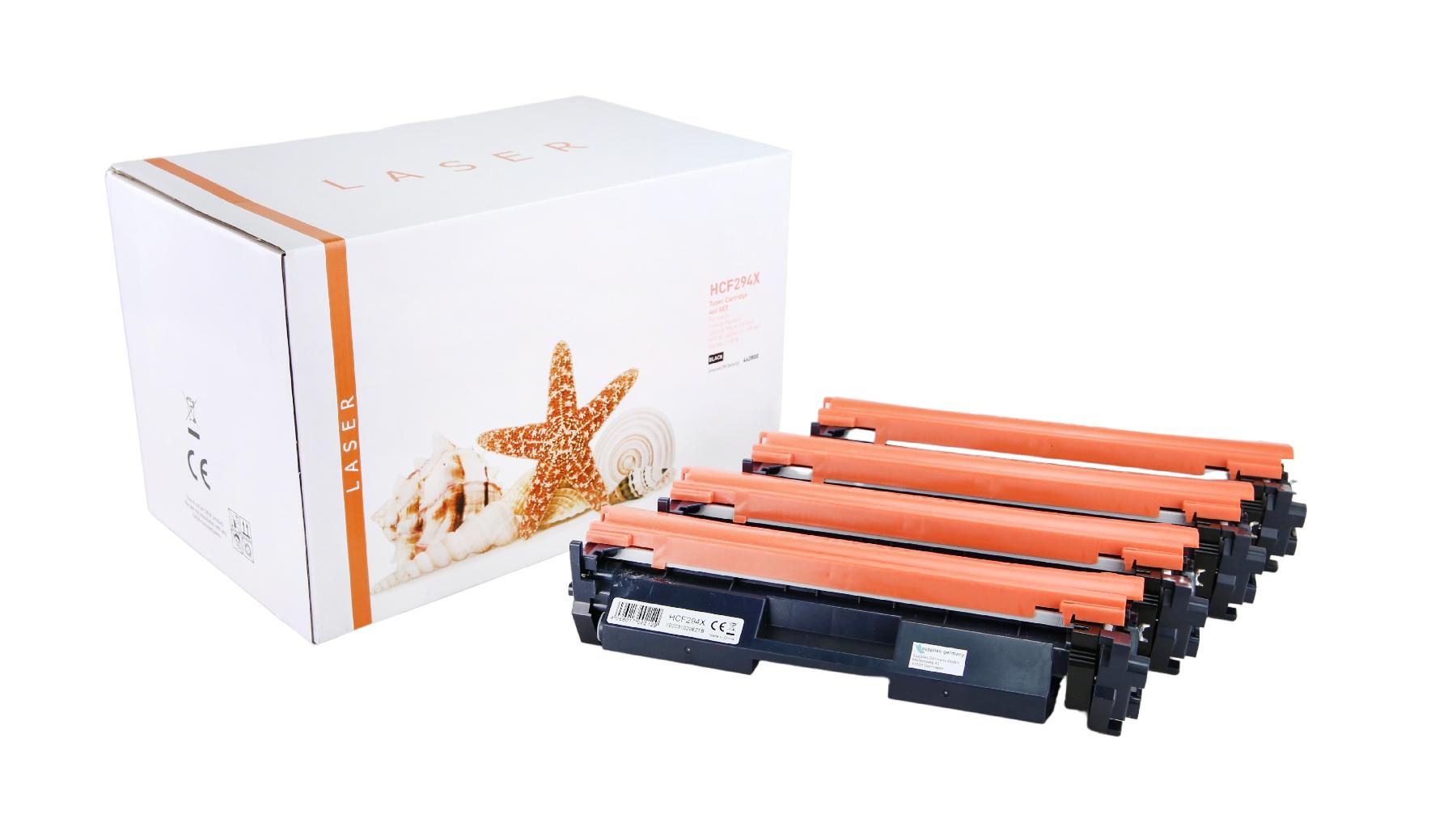 4er Set  CF294X alternativ Toner schwarz für HP / CF294X / 4x2.800 Seiten