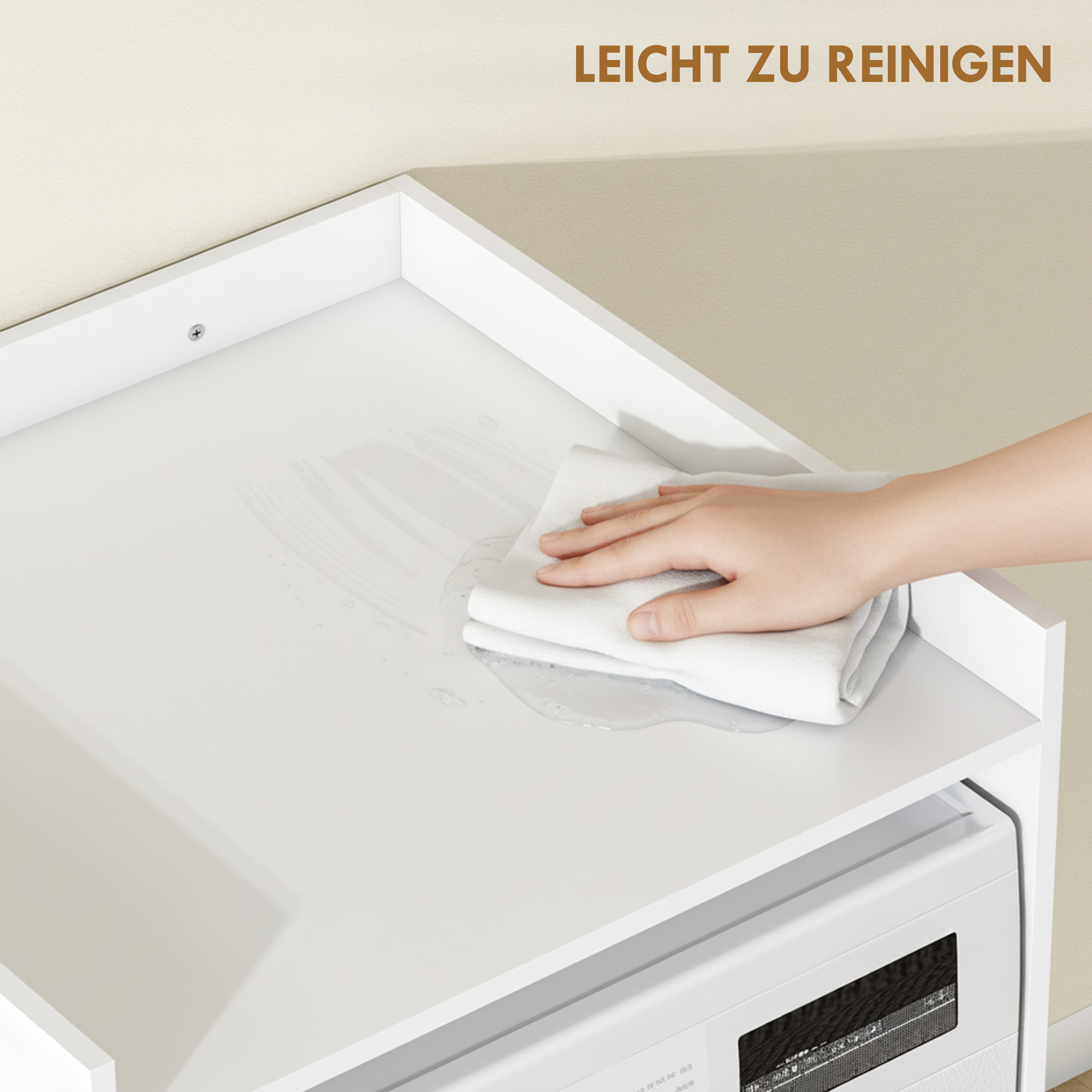 Badezimmerschrank Nischenschrank mit offen Regal, Badschrank für Badezimmer, kleine Räume, 64 x 60 x 97,5 cm, Weiß