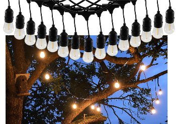 Biergarten-Lichterkette "CT-BGL 15" / 1,5 + 12,5m, 15x Filamentlampe 0,8W