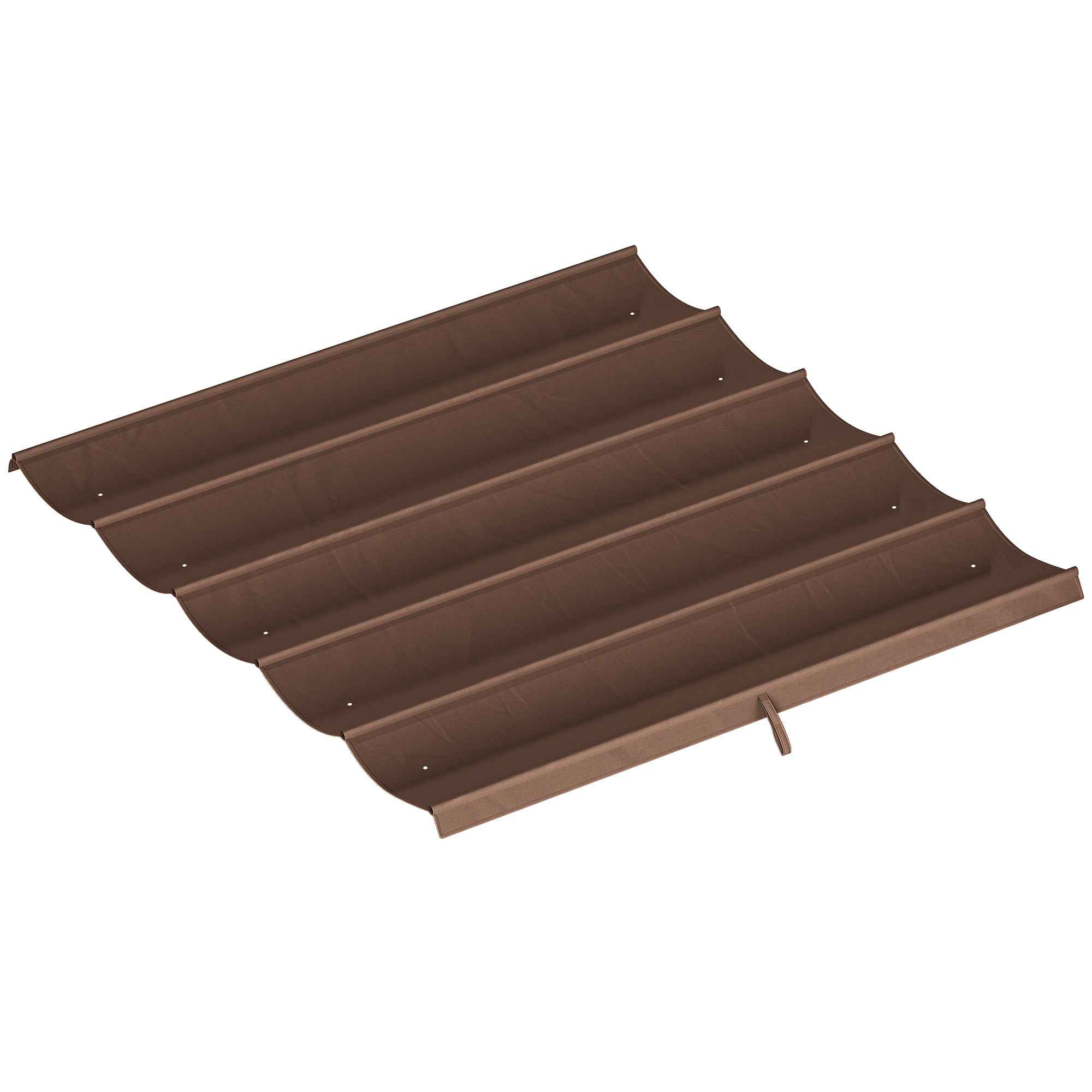 Ersatzdach für 3 x 3 m Pergola, einziehbar, mit Regenabflusslöchern, wetterfest, Polyester, Kaffee