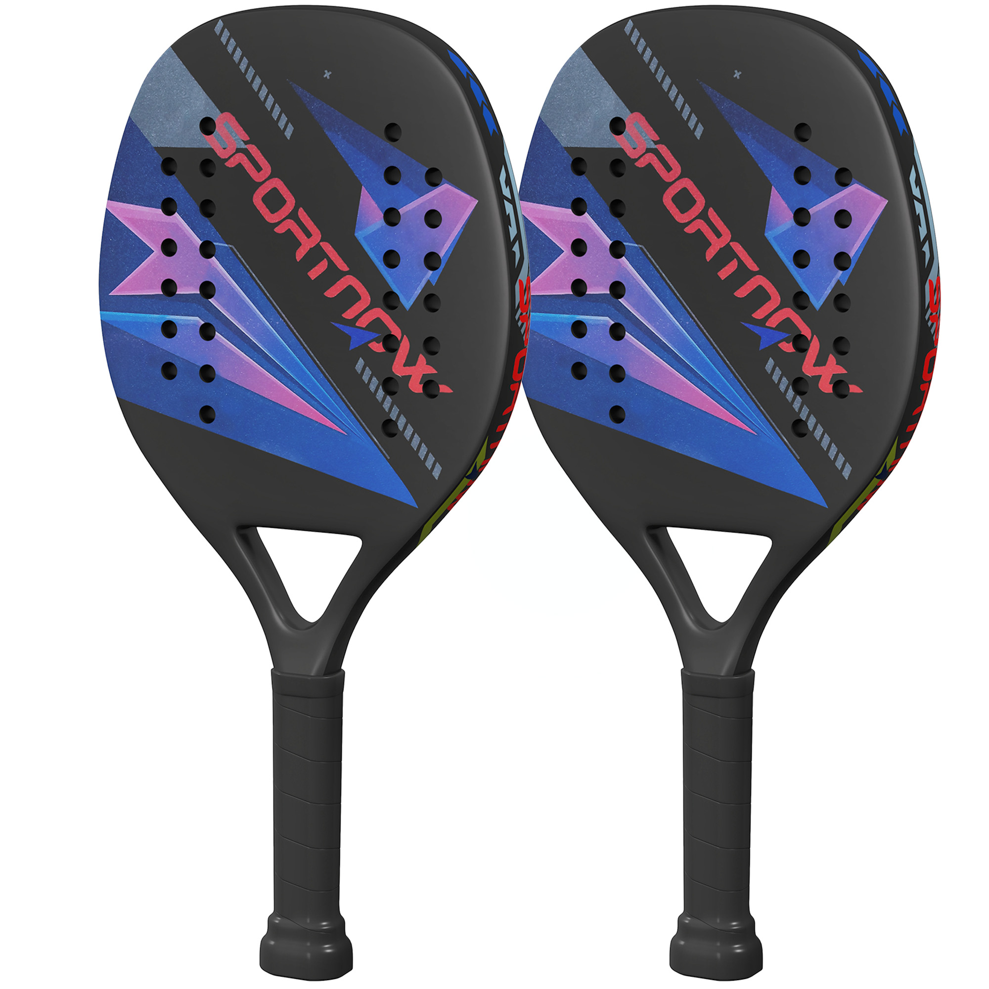 Pickleball Paddles Set Schläger Set mit 2 Schlägern, Kohlefaser Oberfläche rutschfest Griff Tasche für Indoor & Outdoor