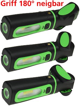 LED Stableuchte mit Akku "FlexiLED 300+", Ladeschale, Magnethalter, 3W, 250lm,IP44