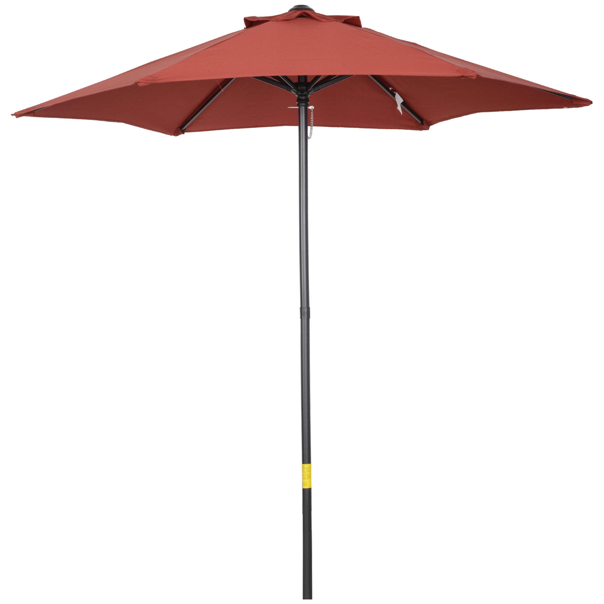 Sonnenschirm Ø196 cm, sechseckig Balkonschirm für Strand Balkon Garten, Weinrot