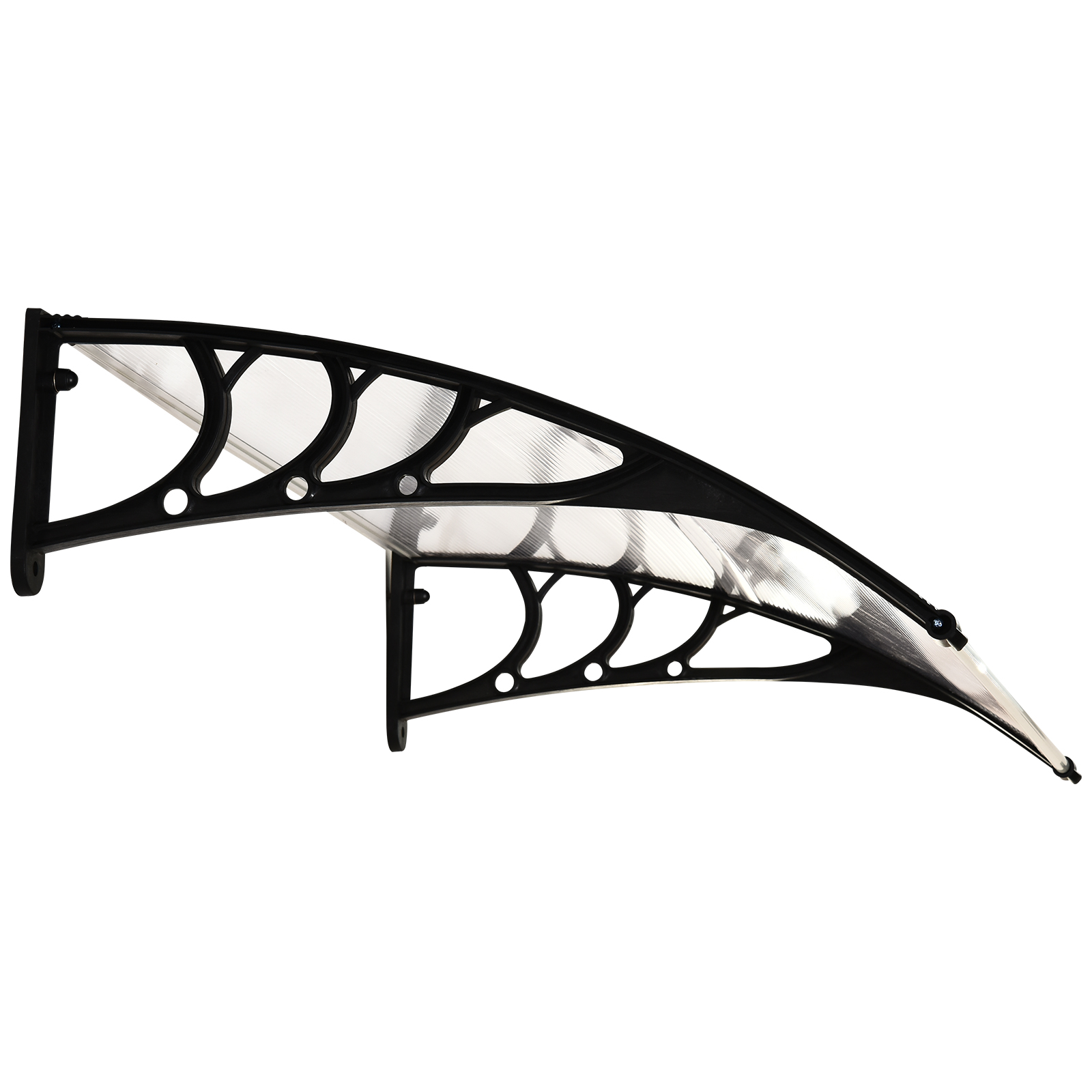 Vordach Haustürvordach 75 x 100 cm Pultvordach Überdachung Polycarbonat Weiß