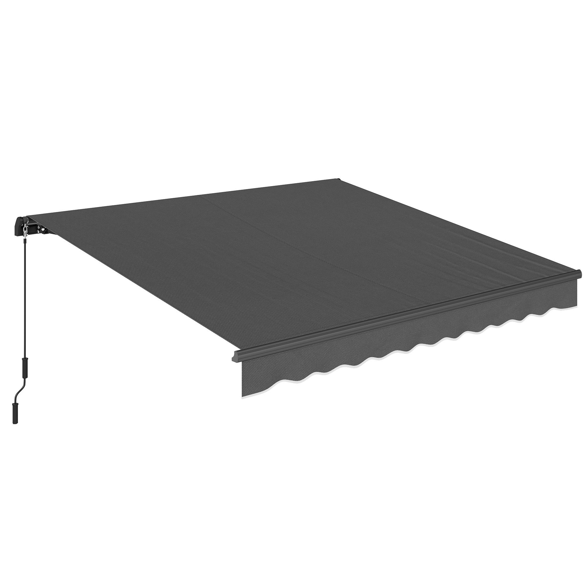 Gelenkarmmarkise Markise 350 x 300cm Gelenkmarkise inkl Kurbel & Wandhalterung, Winkel einstellbar