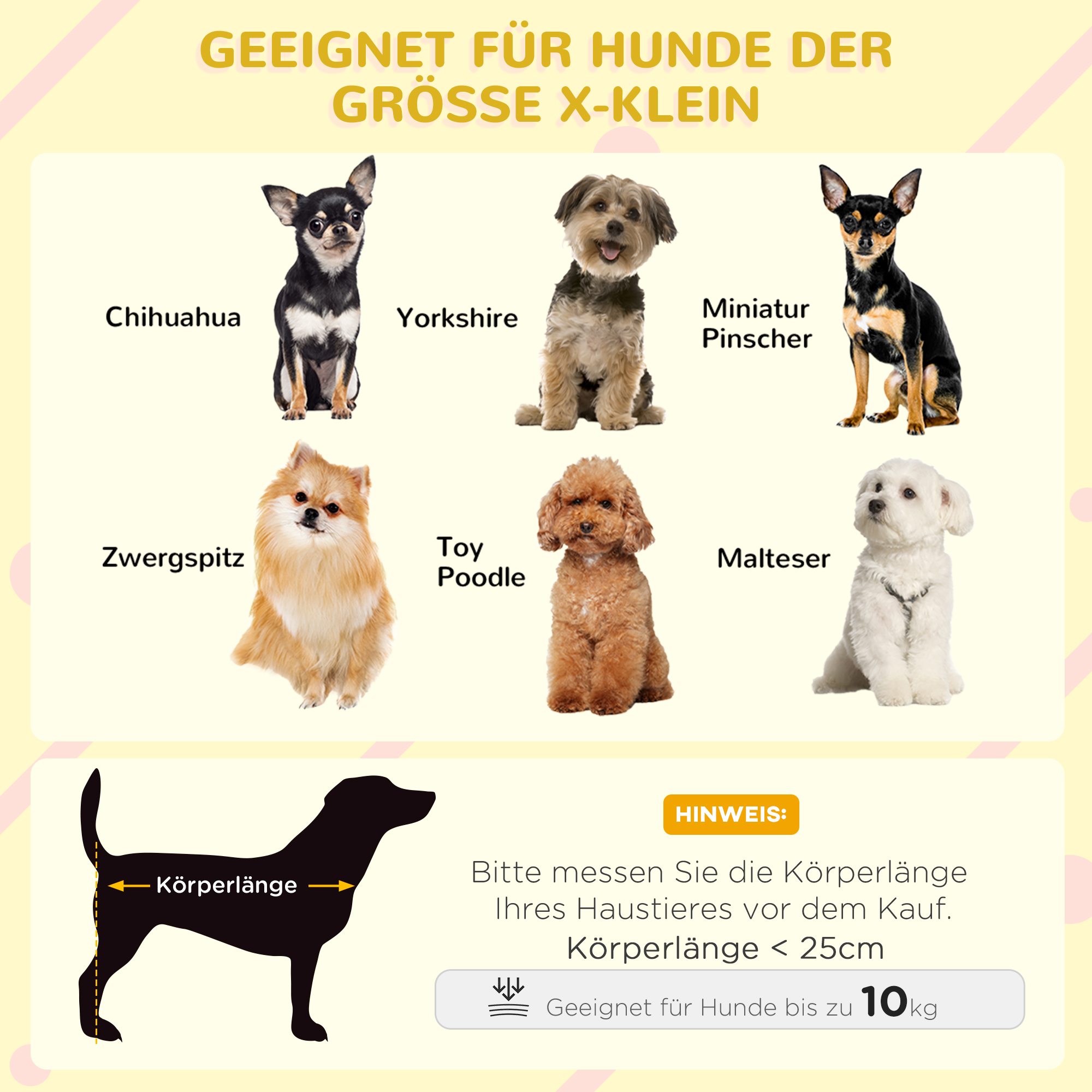 Hundehütte Outdoor, Hundehaus aus Holz mit Aufklappbares Asphaltdach, Wasserdichte Hundehöhle mit erhöhter Boden Hütte für kleine Hunde, Gelb, 82 x 58 x 58 cm