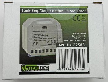 Funk-Empfänger RS für "Pilota Casa" / max. 500W, für Rolladen-Steuerung