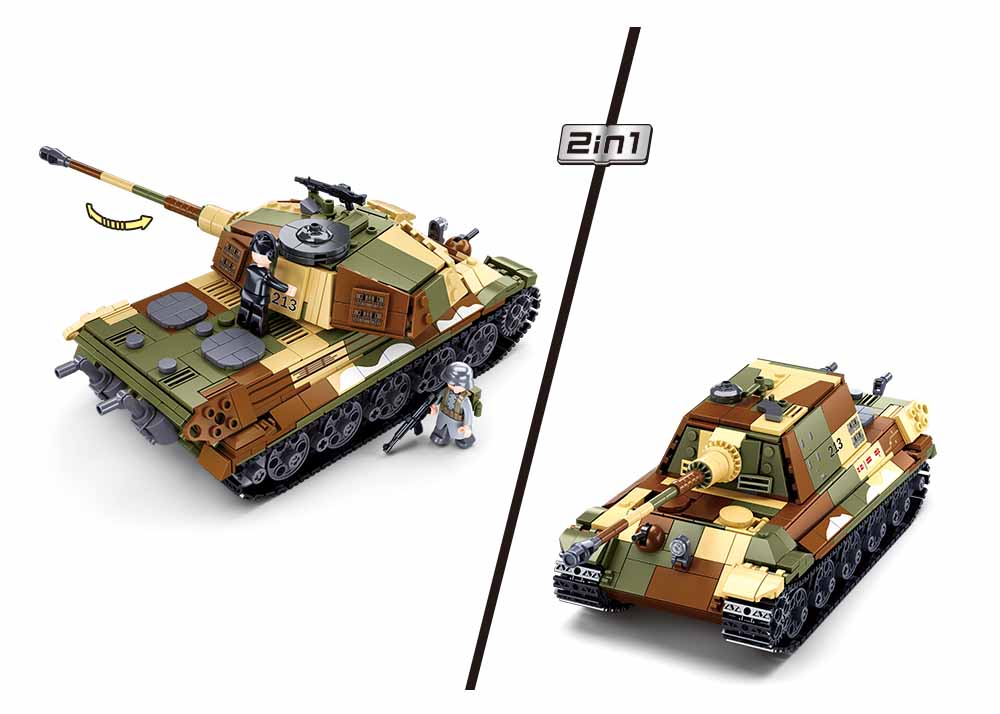 Sluban M38-B0980 - Army Battle of Budapest - großer deutscher Panzer 2in1