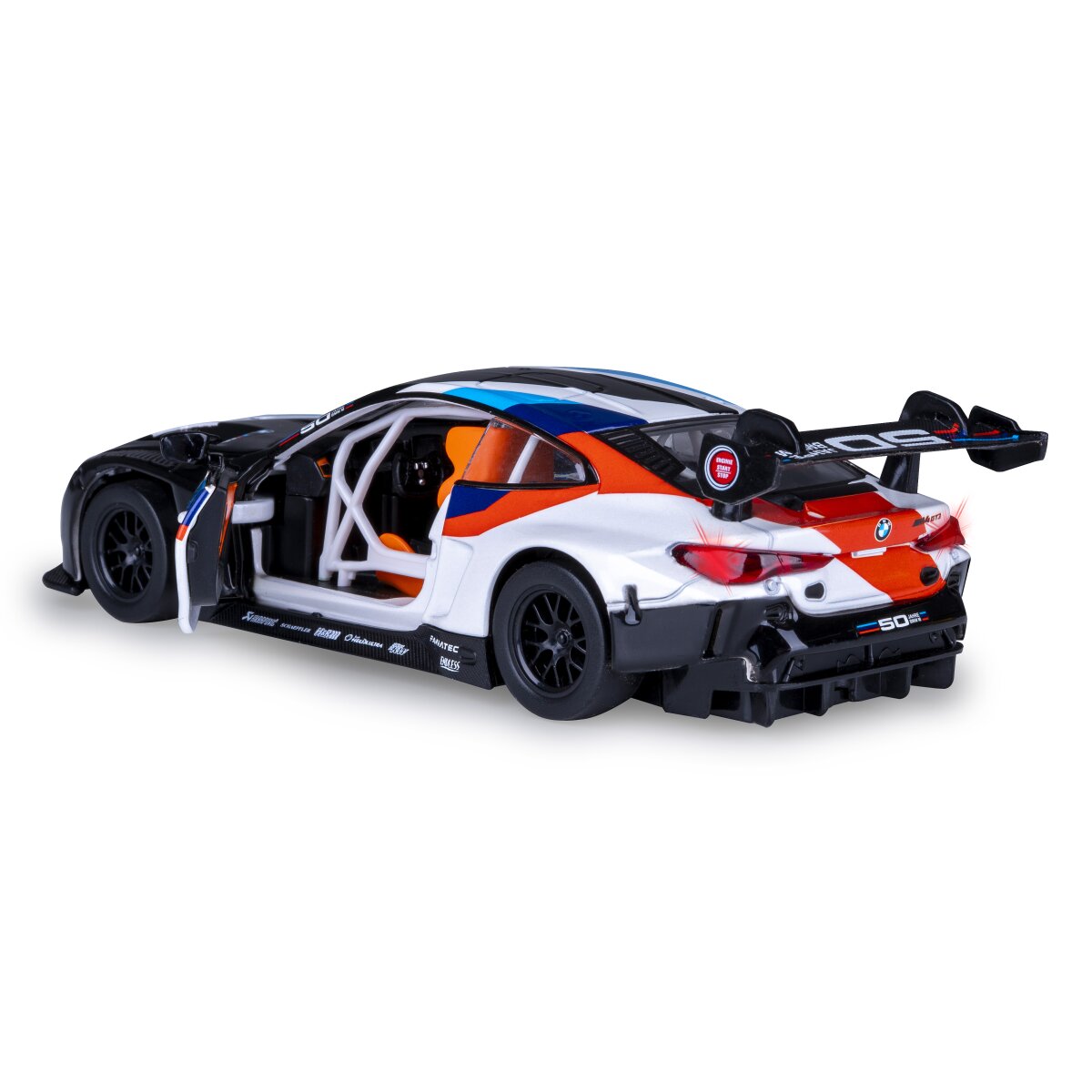 BMW M4 GT3 Diecast 1:32 weiß inkl. Knopfzellen