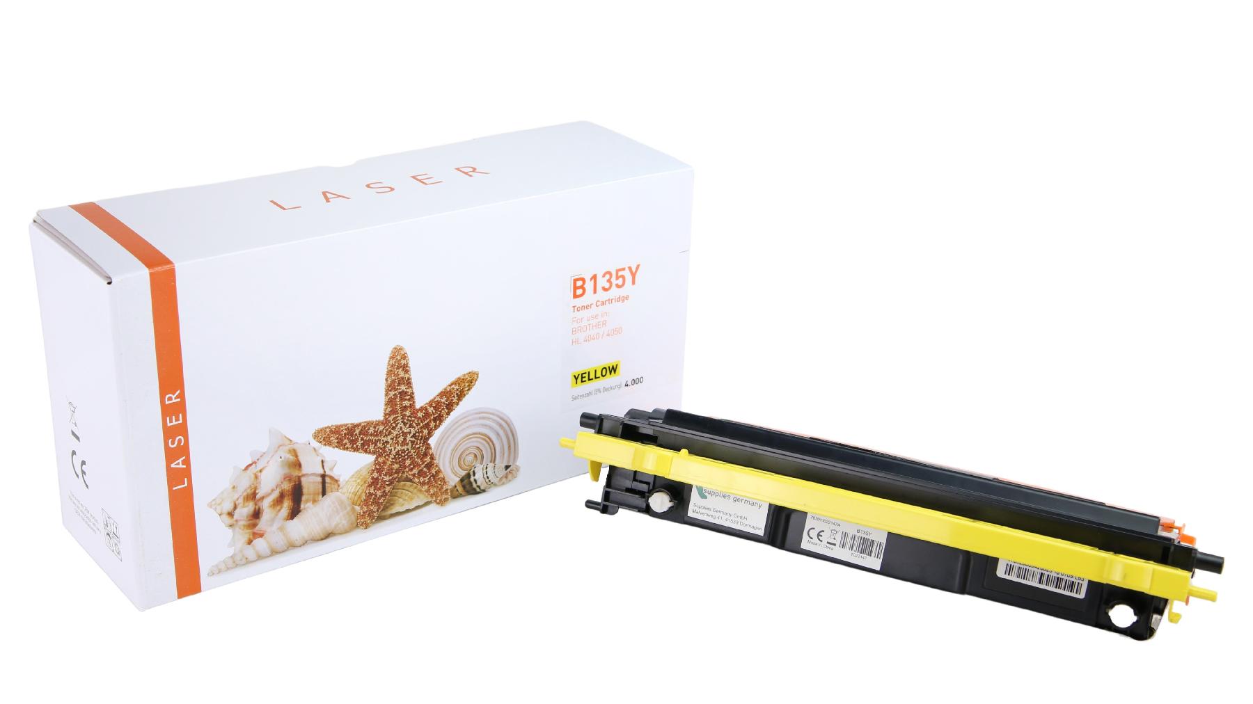 TN135Y alternativ Toner yellow für Brother   / TN135Y / 4.000 Seiten
