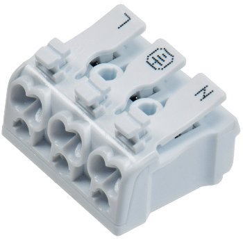 Lüsterklemme, 3-polig mit Hebel - 0,5-2,5mm², 450V/16A Lüsterklemme, 3-polig mit Hebel - 0,5-2,5mm², 450V/16A