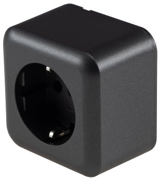 FASKO Schutzkontakt-Steckdose, Anthrazit / 250V~/ 16A, Aufputz, Schraubanschluss