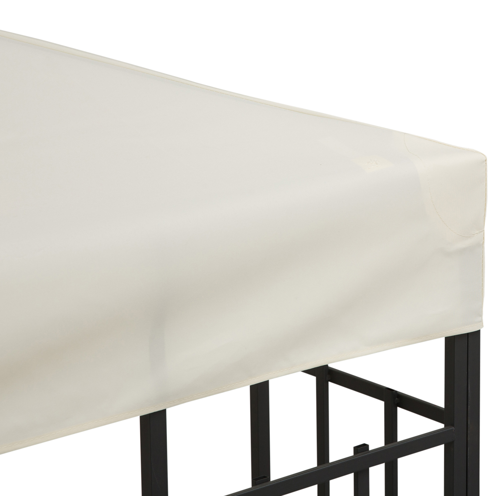Ersatzdach für Pavillon 3x3m wasserabweisend Pavillondach für Metallpavillon Pavillon Ersatzdach Gartenpavillon Partyzelt Gartenzelt Polyester Cremeweiß