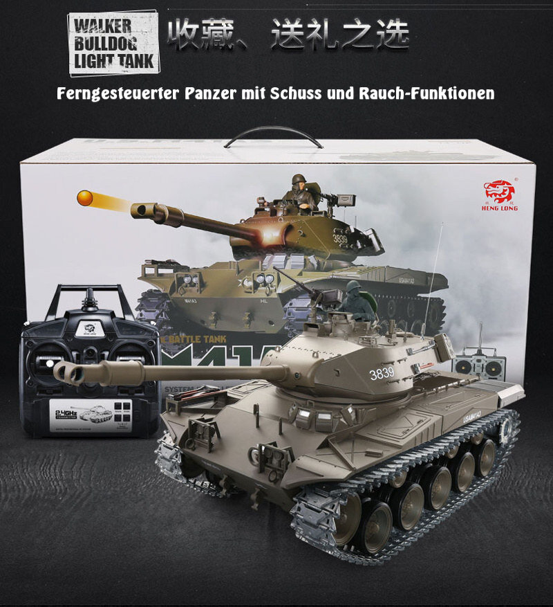 RC Panzer "M41 A3 Walker Bulldog" - Metallgetriebe & Metallketten PRO
