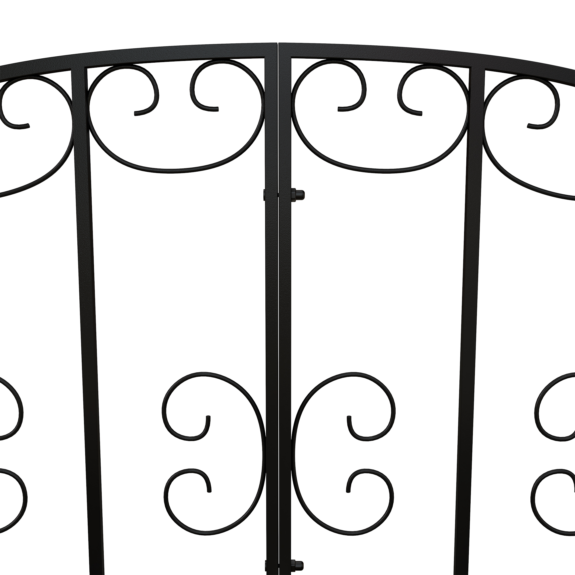 Vintage-Stil Metall-Gartenbrücke, Dekoration für Garten und Teich, 119x67x70 cm, Schwarz