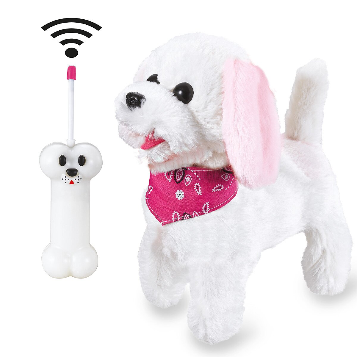 Trixi RC Plüschhund Weiss/Rosa 27MHz Trixi RC Plüschhund Weiss/Rosa 27MHz