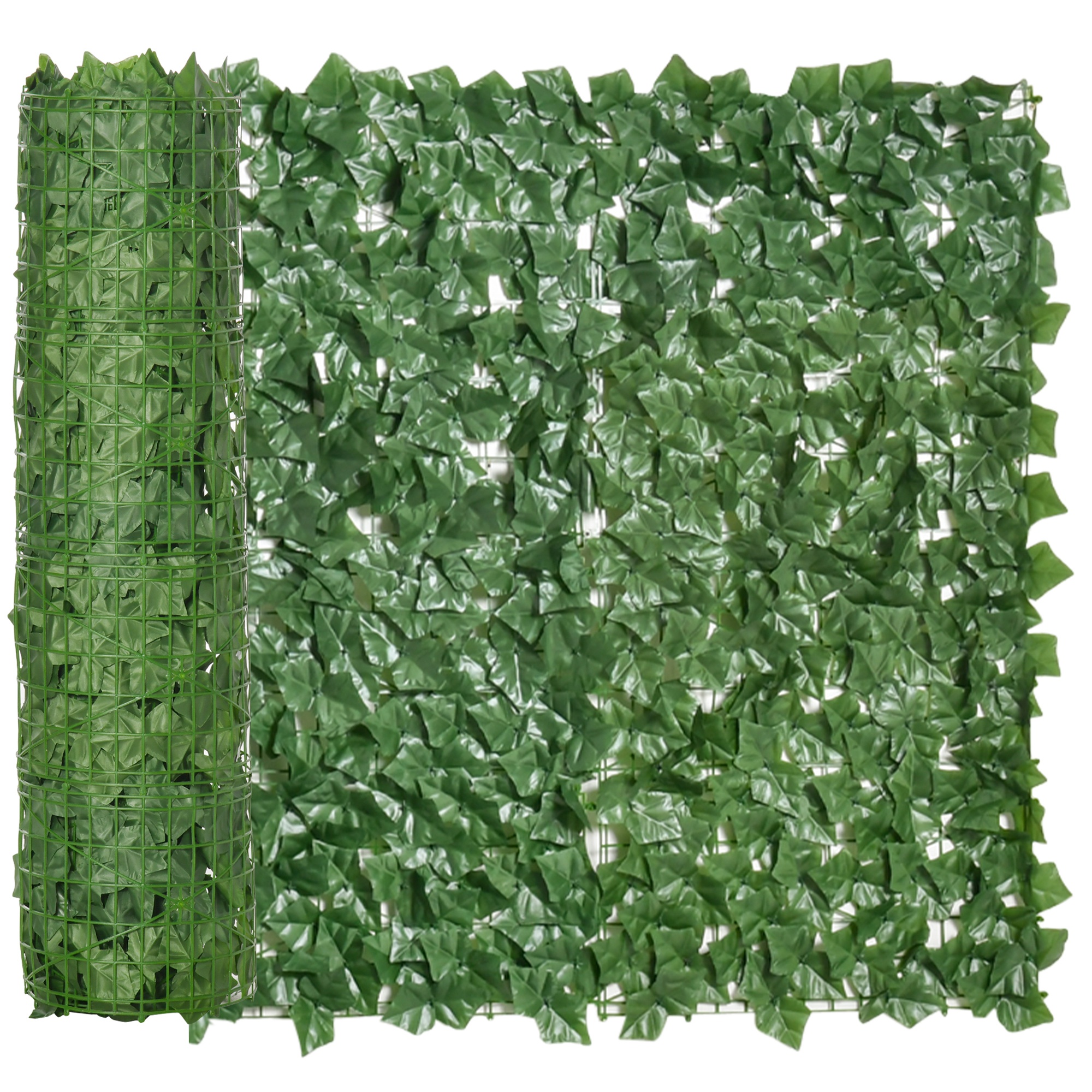 Künstlicher Hecken Sichtschutz, UV Geschützt Sichtschutz, Grün Balkon Sichtschutz, Zaun Sichtschutzgitter mit Blättern, Hecken Zaun, WandKünstliche 300 x 100 cm für Garten Hochzeit